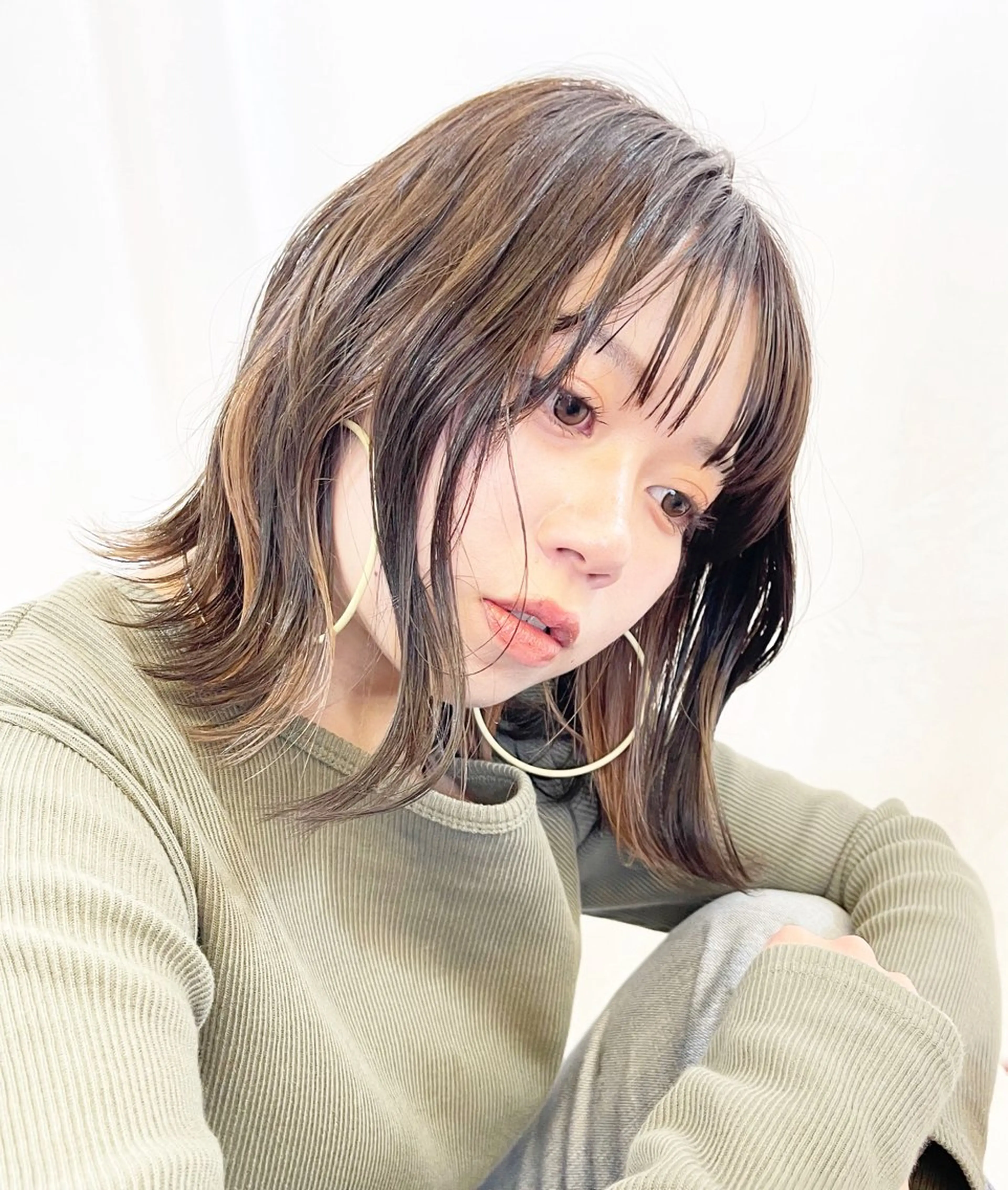 ミディアム カット ヘアカラー トリートメント 剣持友希/ifh iizuka/高崎のヘアスタイル