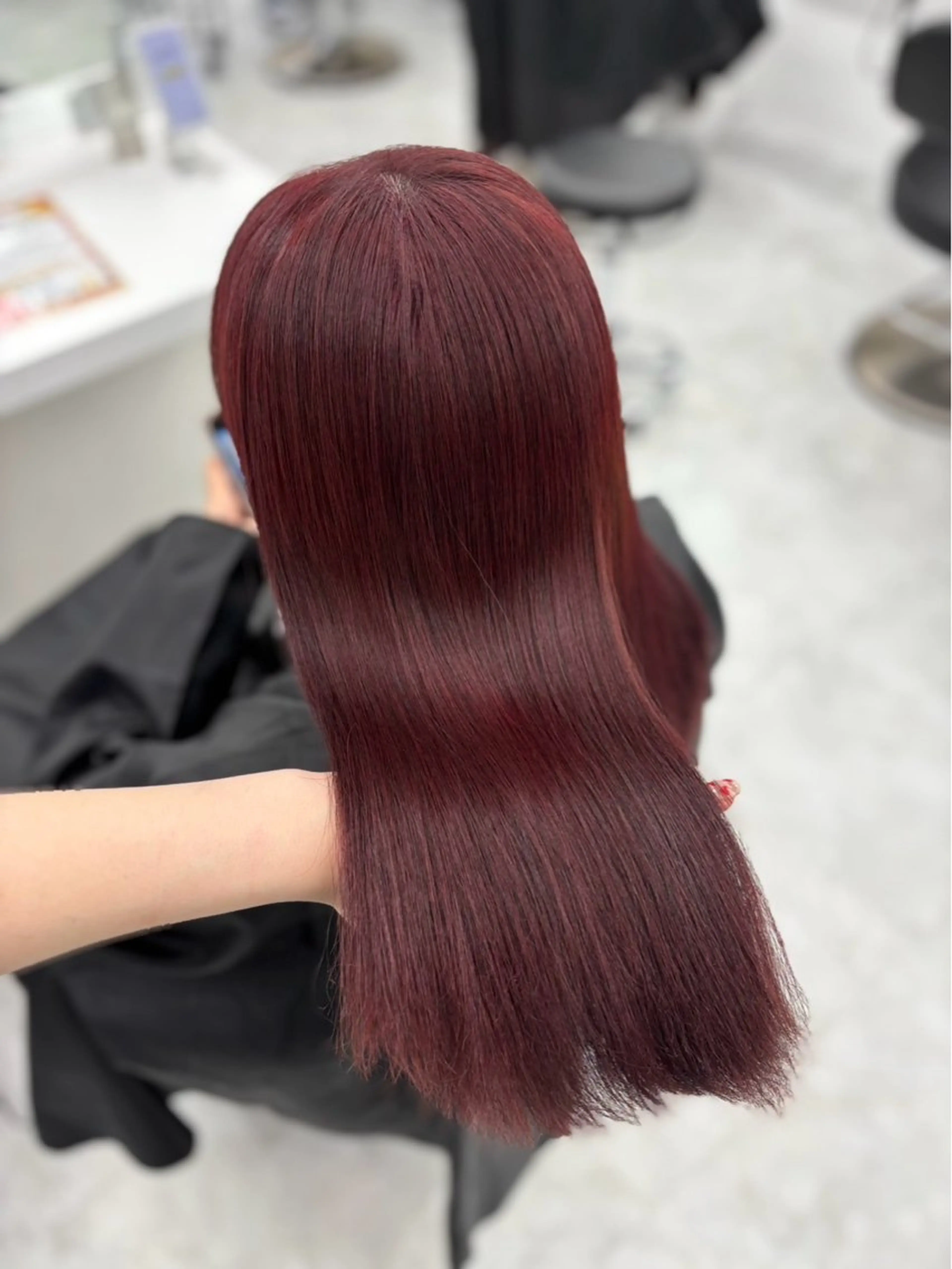 ロング カラー 💖似合わせカラー レイヤー💖縮毛矯正のヘアスタイル