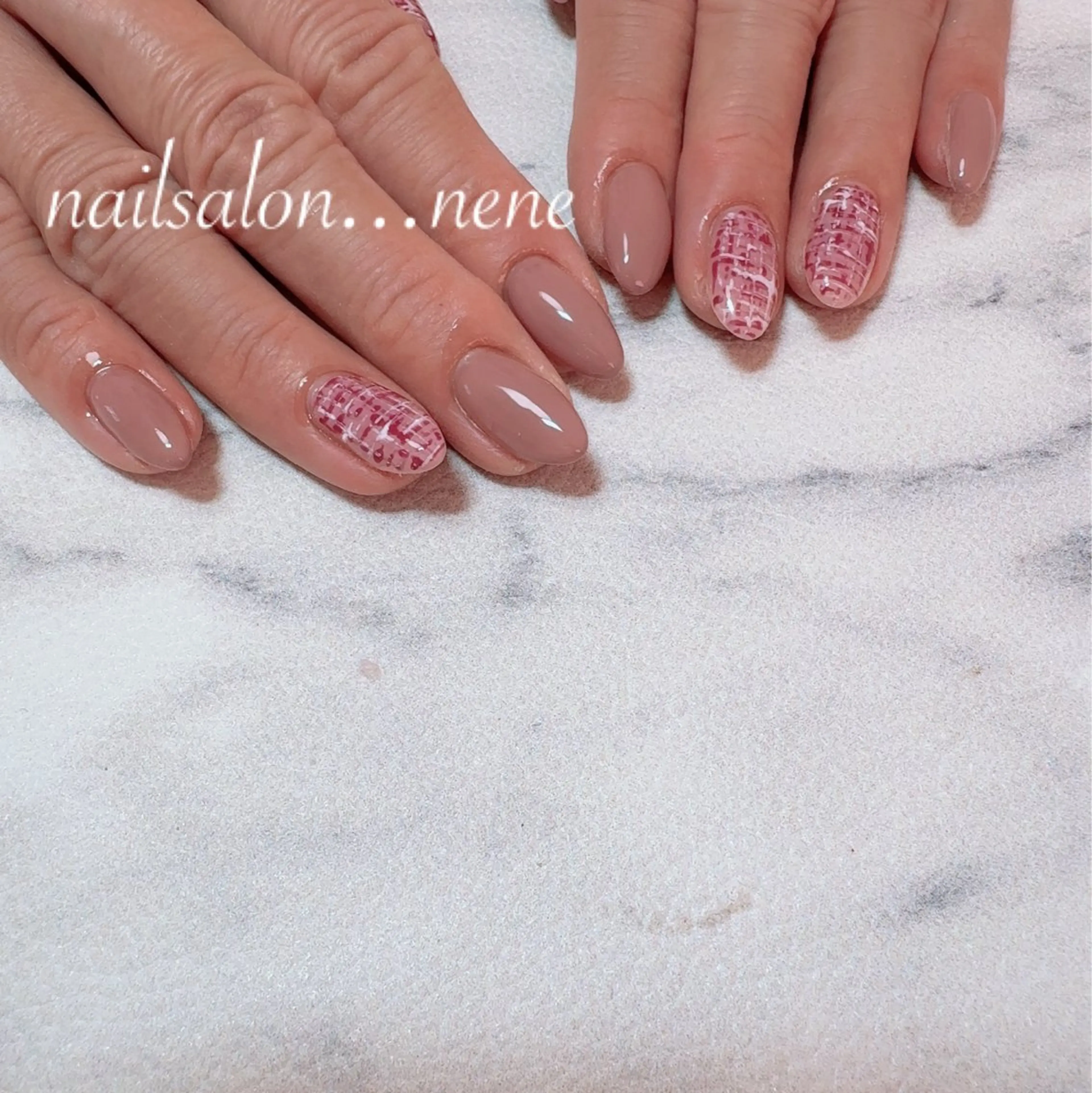 ネイル ツイードネイル nailsalon ...neneのネイルデザイン