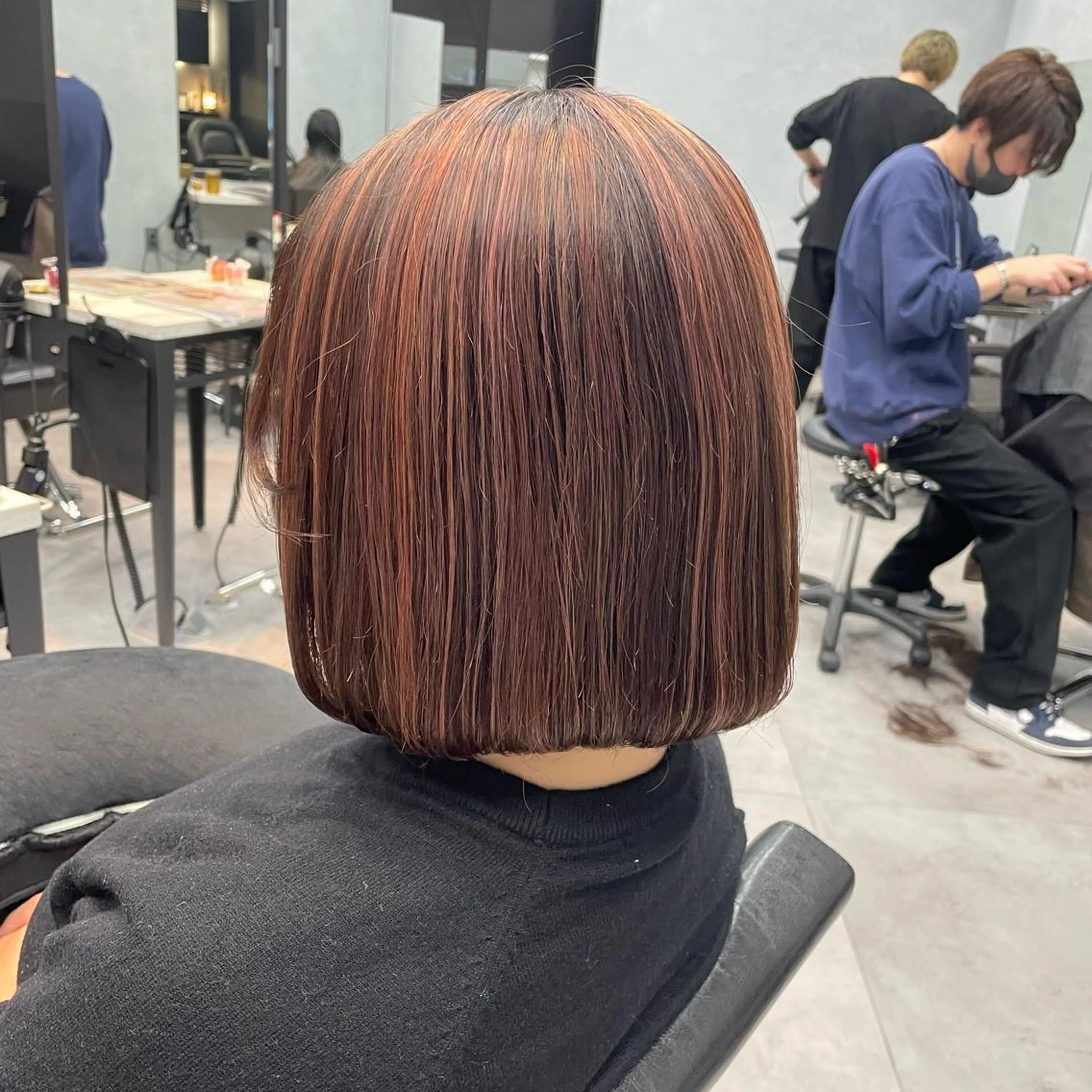 ミディアム カット ヘアカラー 🫧艶髪/ブリーチ 🐳honami🫧のヘアスタイル