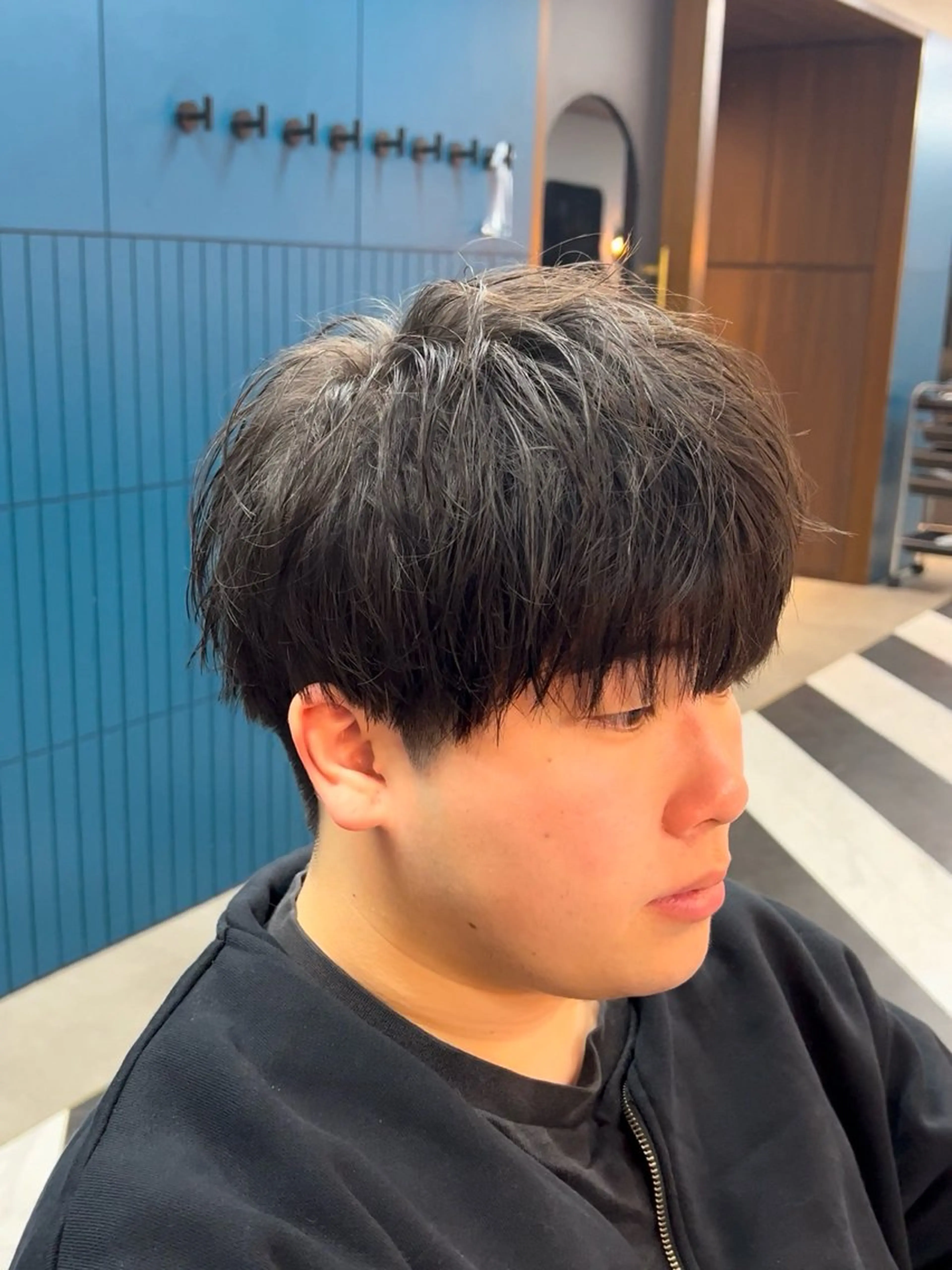 ショート カラー パーマ ヘアアレンジ メンズ 伊藤 陸のヘアスタイル