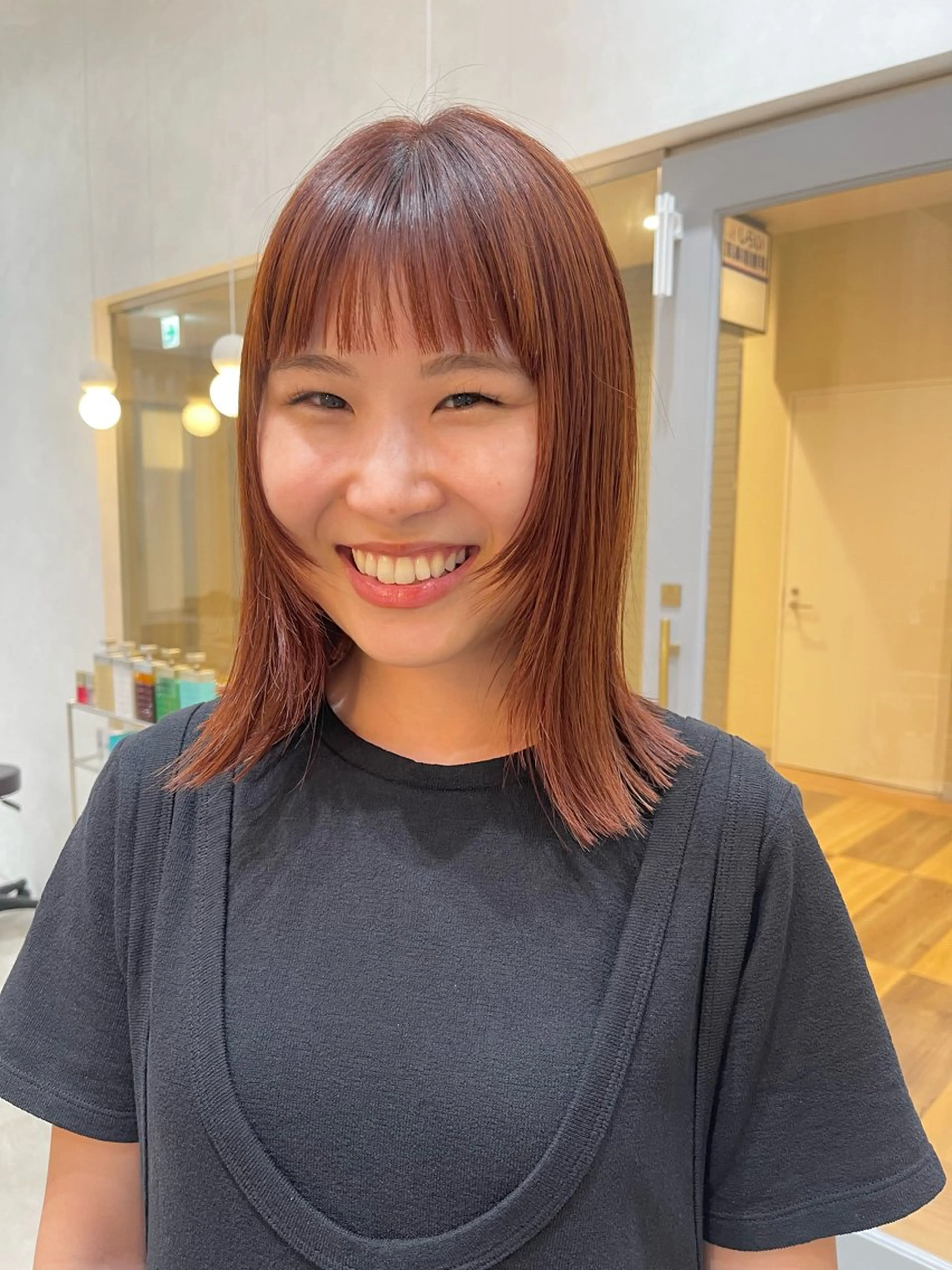 ミディアム デザインカラー／ボブ 🍦MEI🍦のヘアスタイル