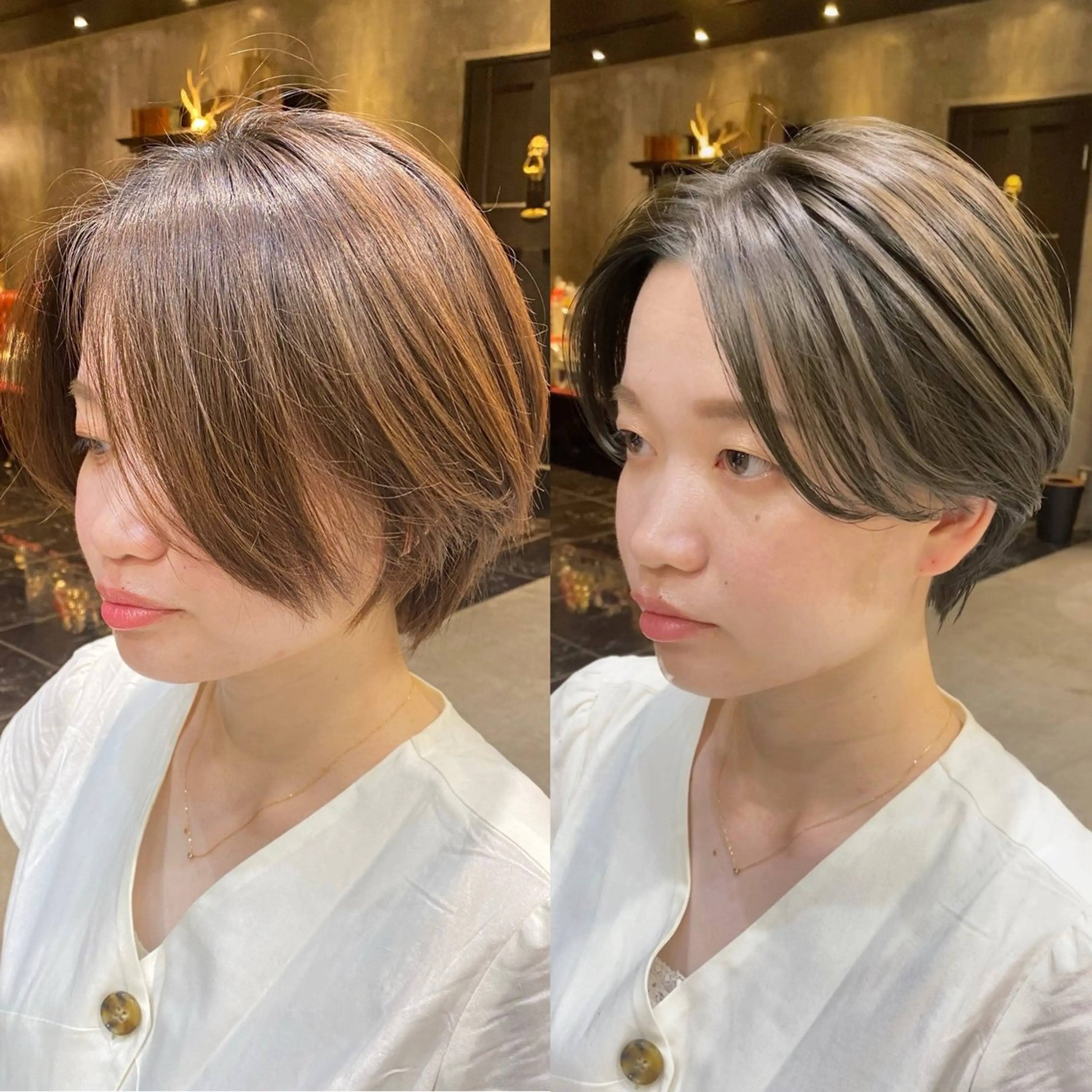 ショート カラー ハンサムショート グレージュ カーキグレージュ ショートヘア カット ヘアカラー トリートメント 透明感カラー🌿 グレージュ🐺陽介のヘアスタイル