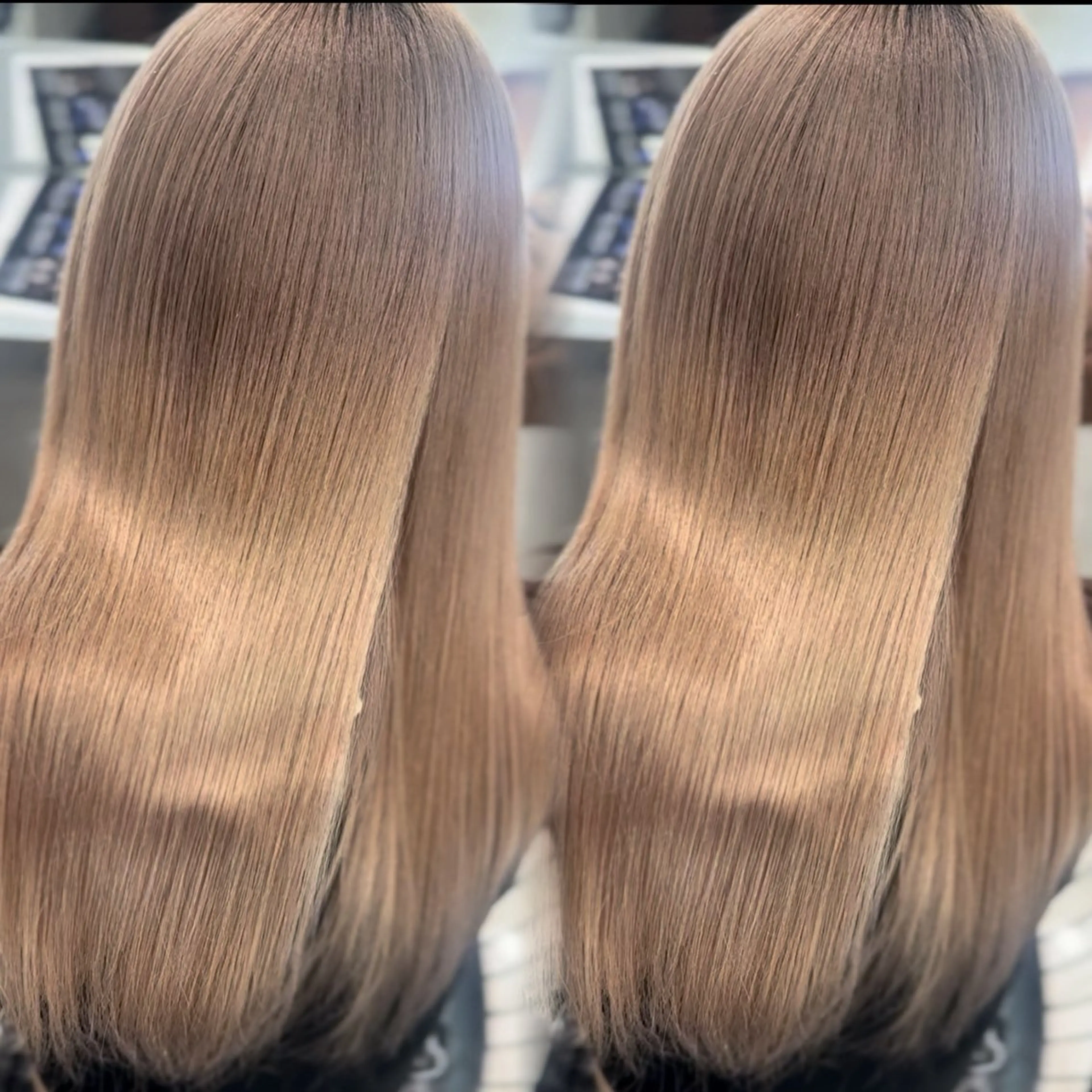 ロング ハイトーン/ベージュ 🤍reinaのヘアスタイル