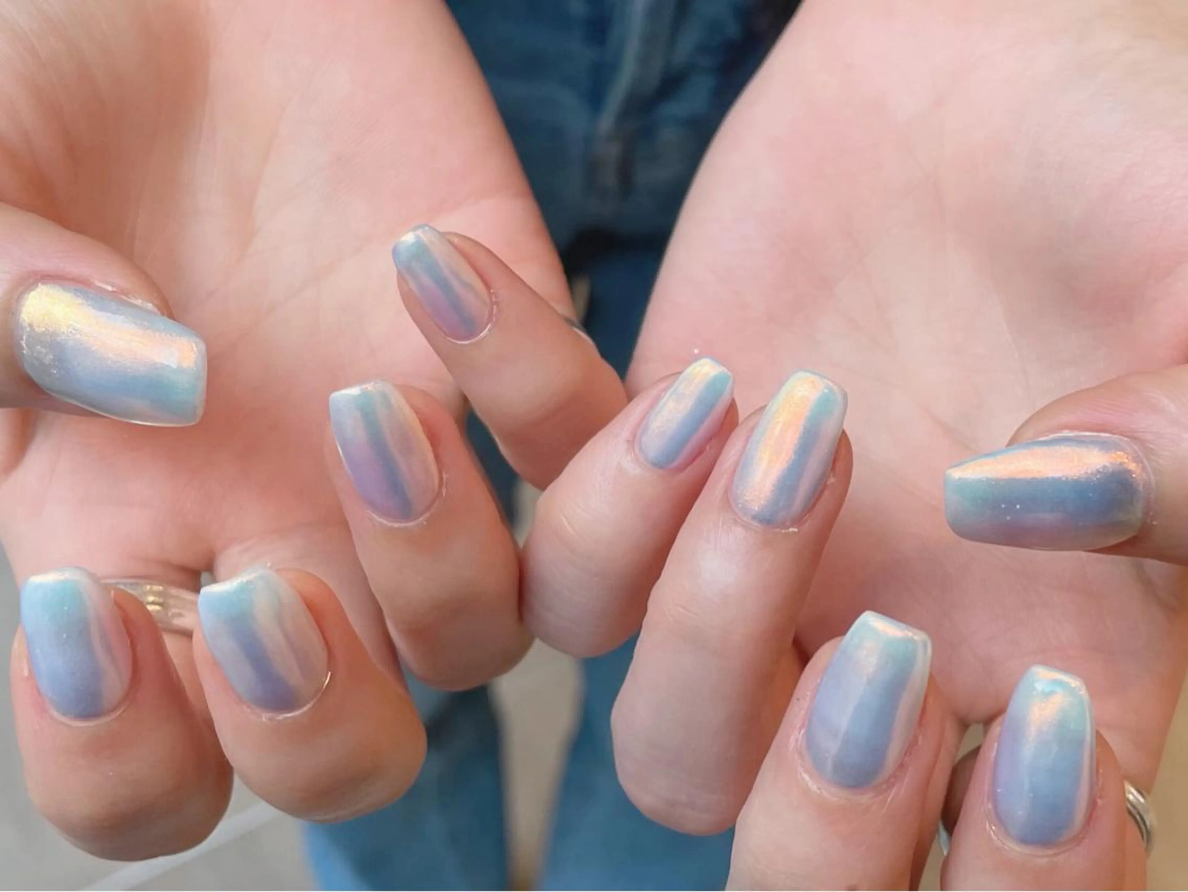 ネイル オーロラネイル ミラーネイル ハンドネイル Nail Salon agré所属・agré ネイルサロン　アグレのネイルデザイン