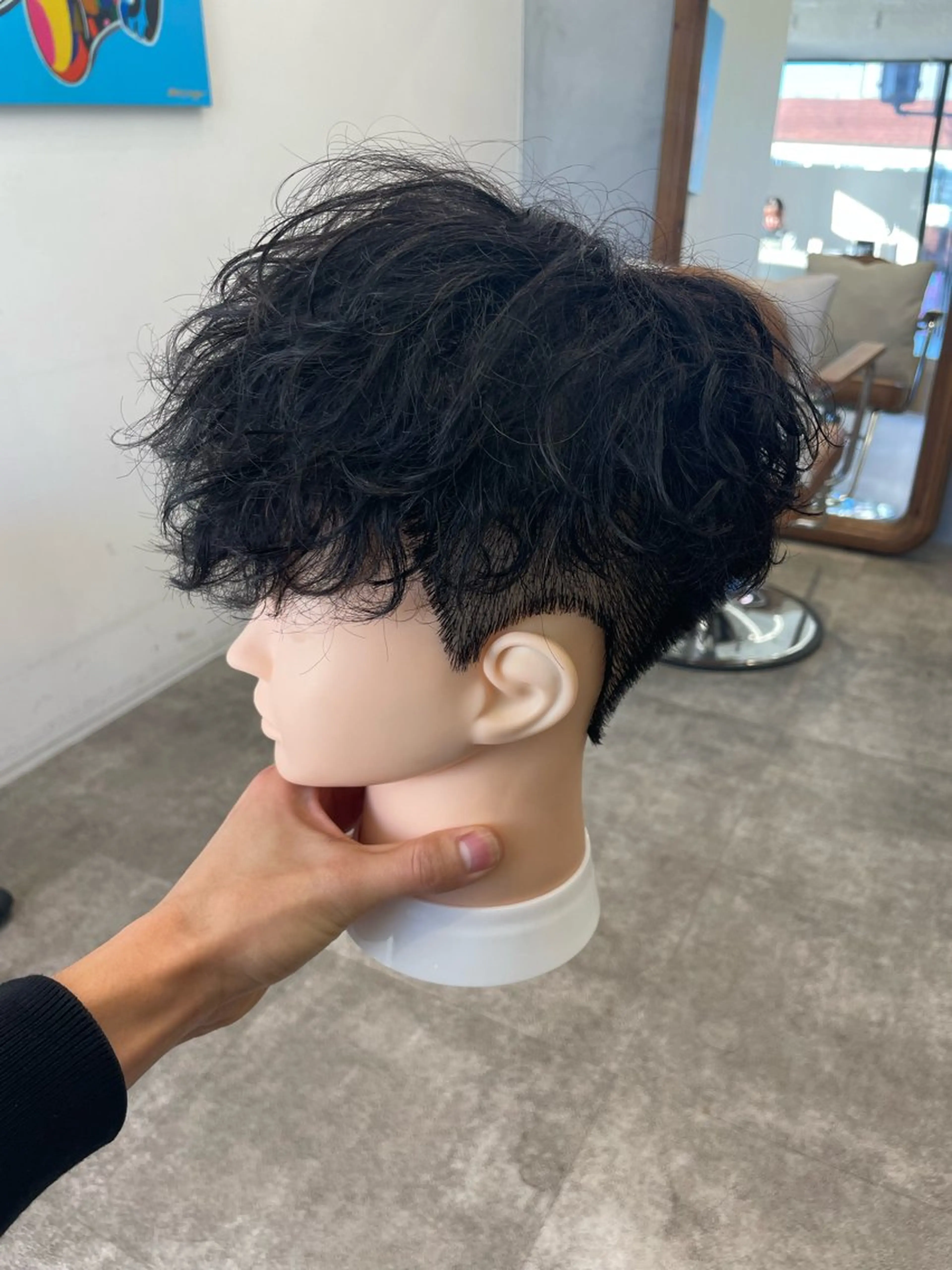 ショート メンズ スペインカール 中島 耀一朗のヘアスタイル