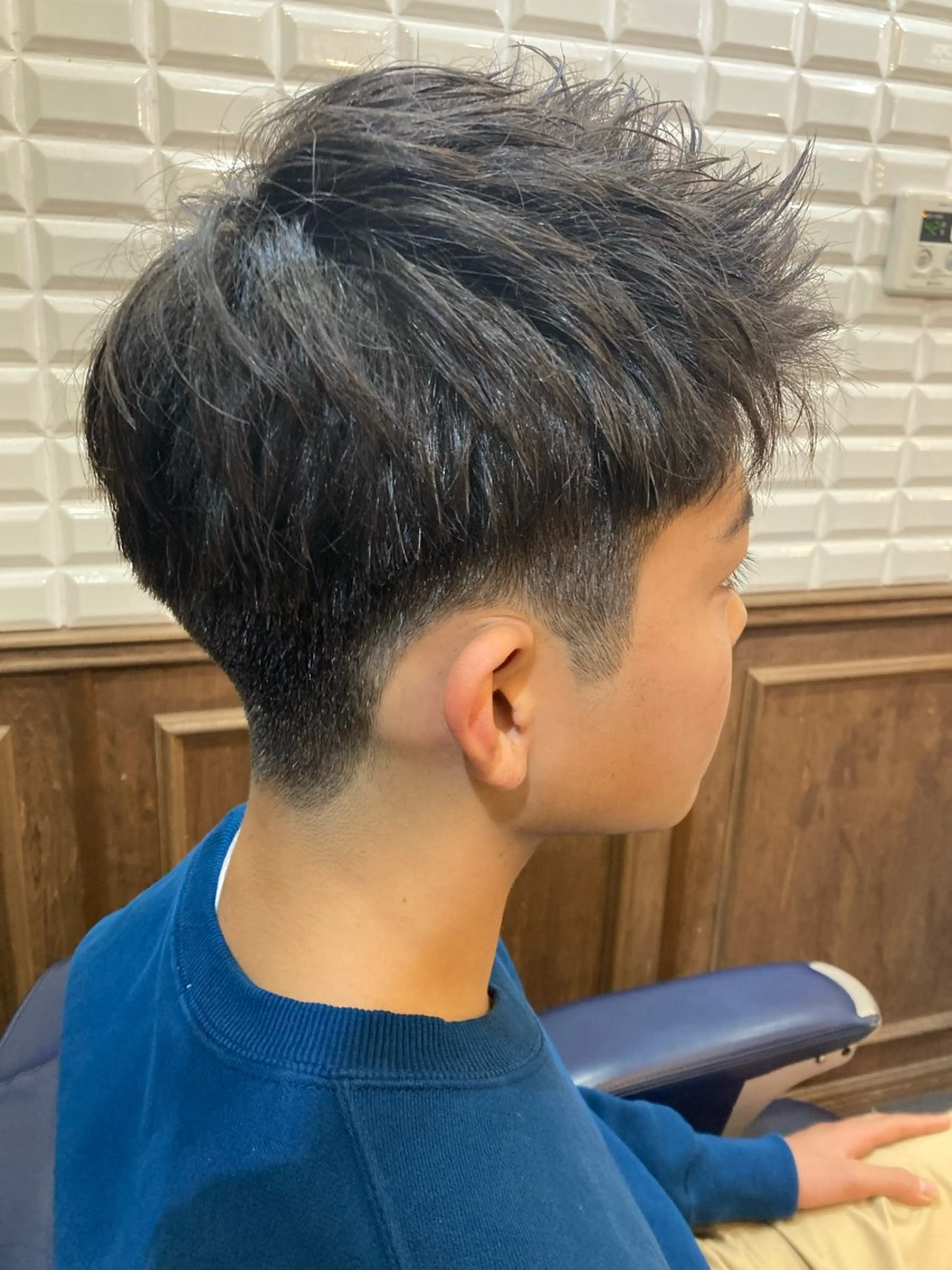 ショート メンズ アップバング ショートヘア ルピナス中田店長 山口大地のヘアスタイル