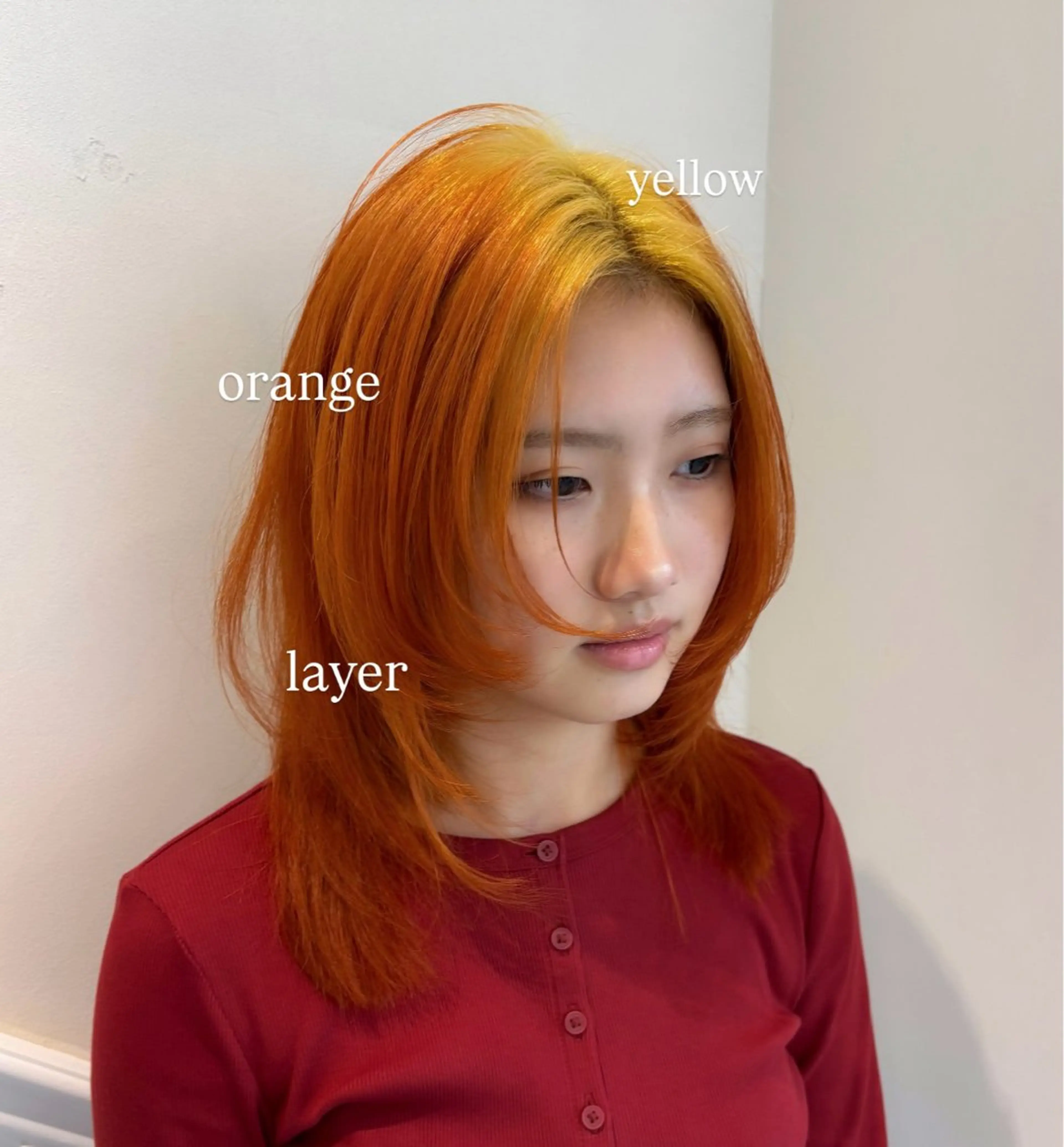 ミディアム カラー デザインカラー レイヤーカット カット ヘアカラー トリートメント 艶髪カラー/ レイヤー/yuiのヘアスタイル