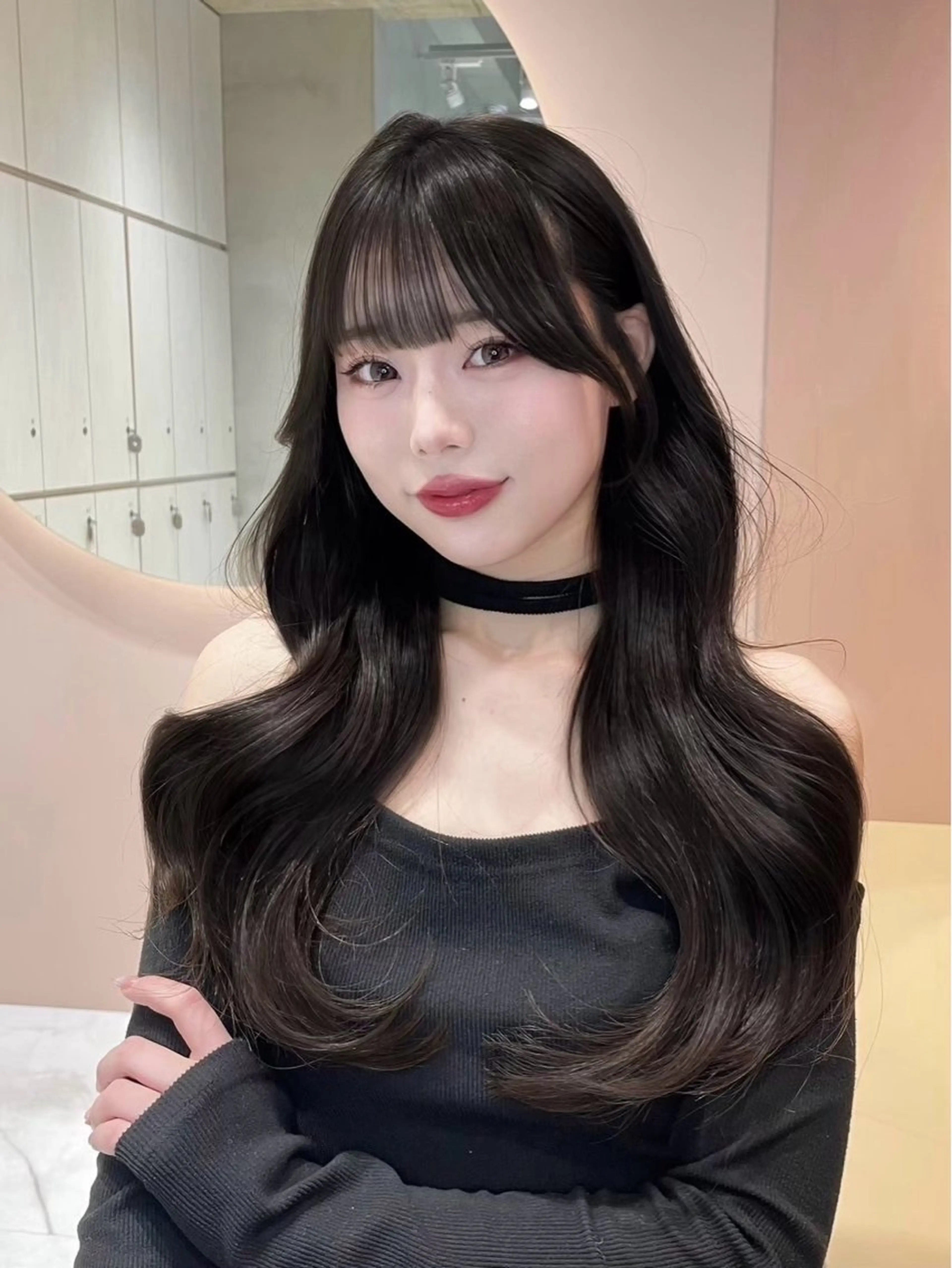 ロング 韓国レイヤー ☁️🫧森ハリス誠一のヘアスタイル