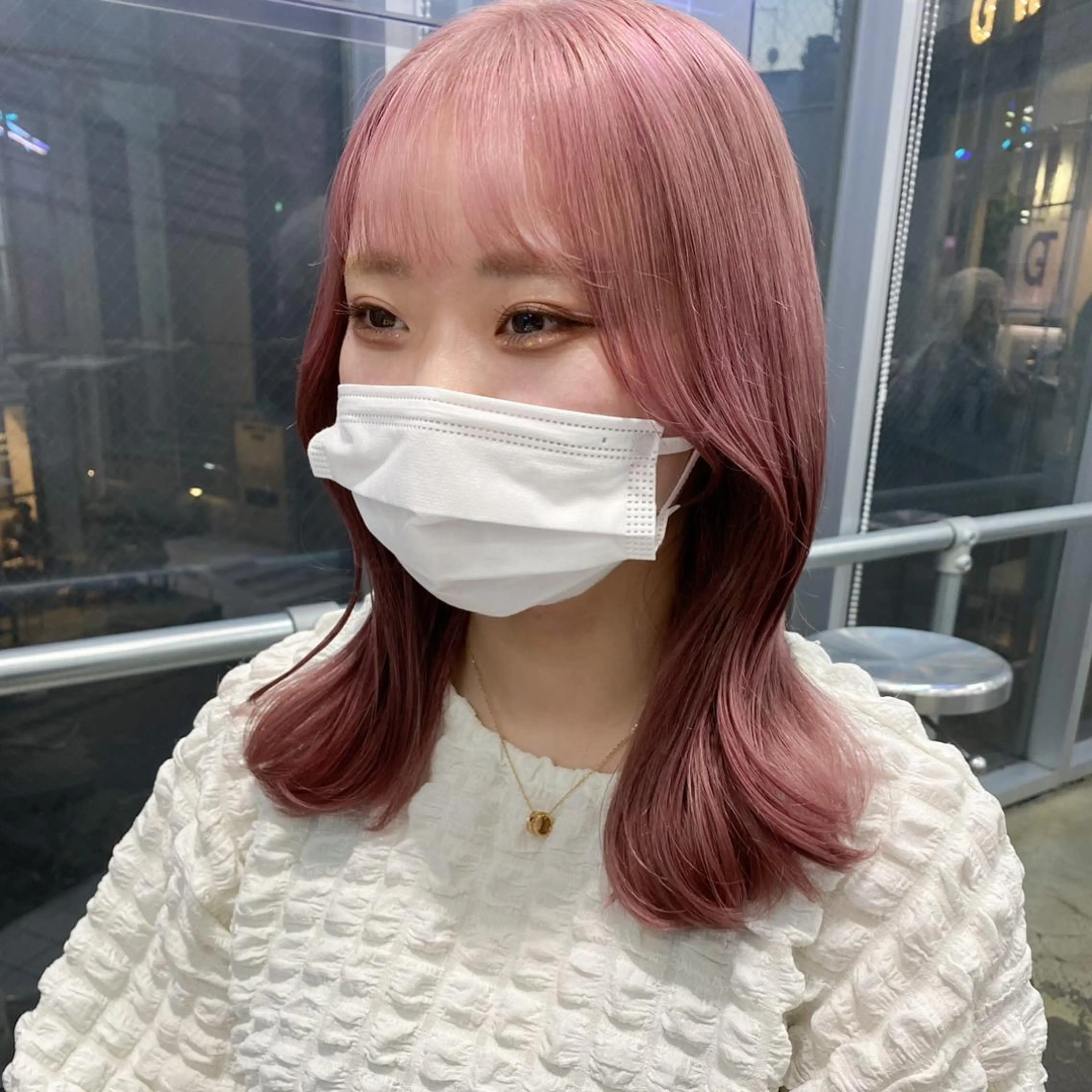 ミディアム カラー 💗💗韓国レイヤー yu-ki💗💗のヘアスタイル