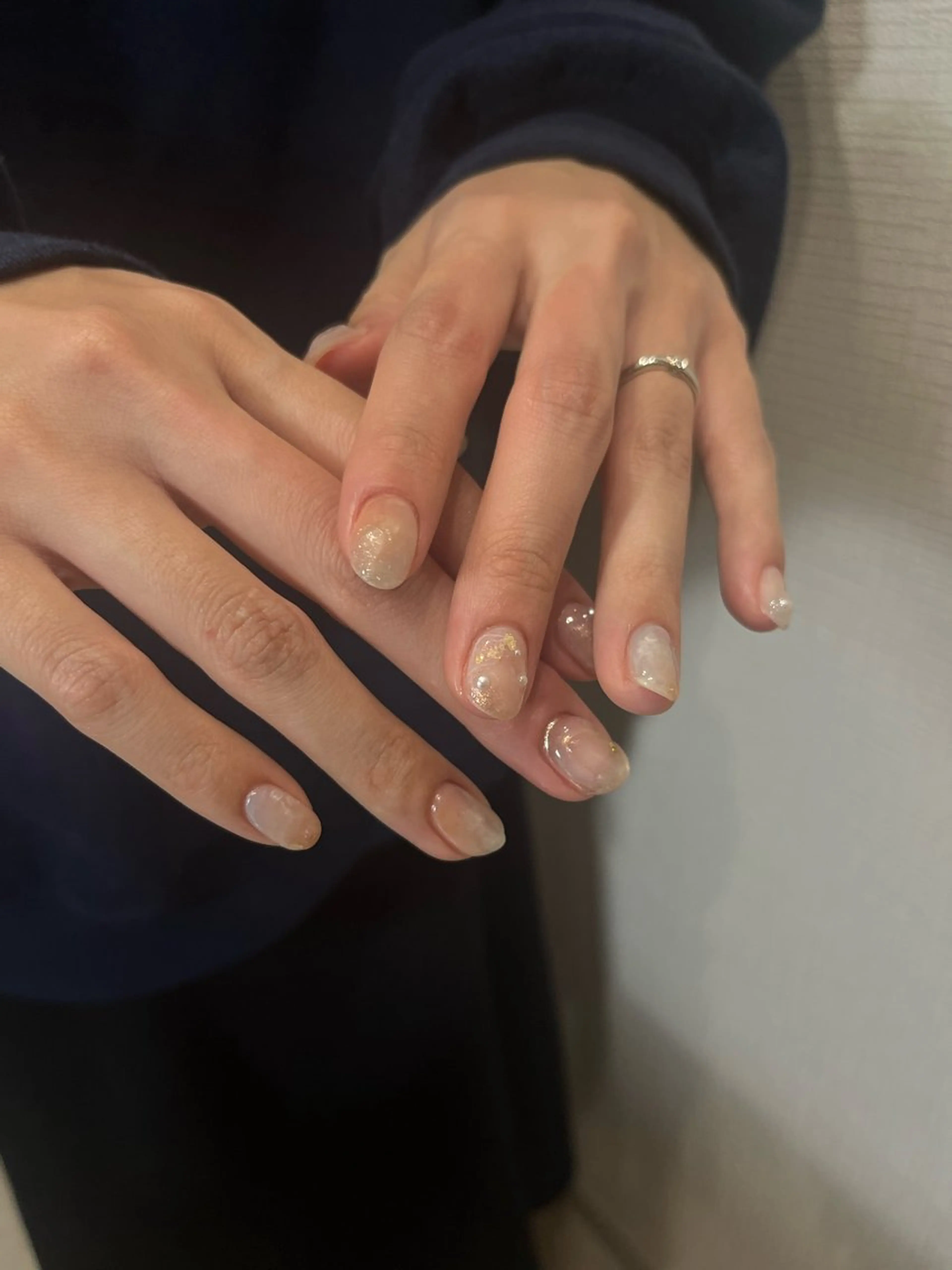 ネイル クリアネイル ニュアンスネイル atelier moiのネイルデザイン