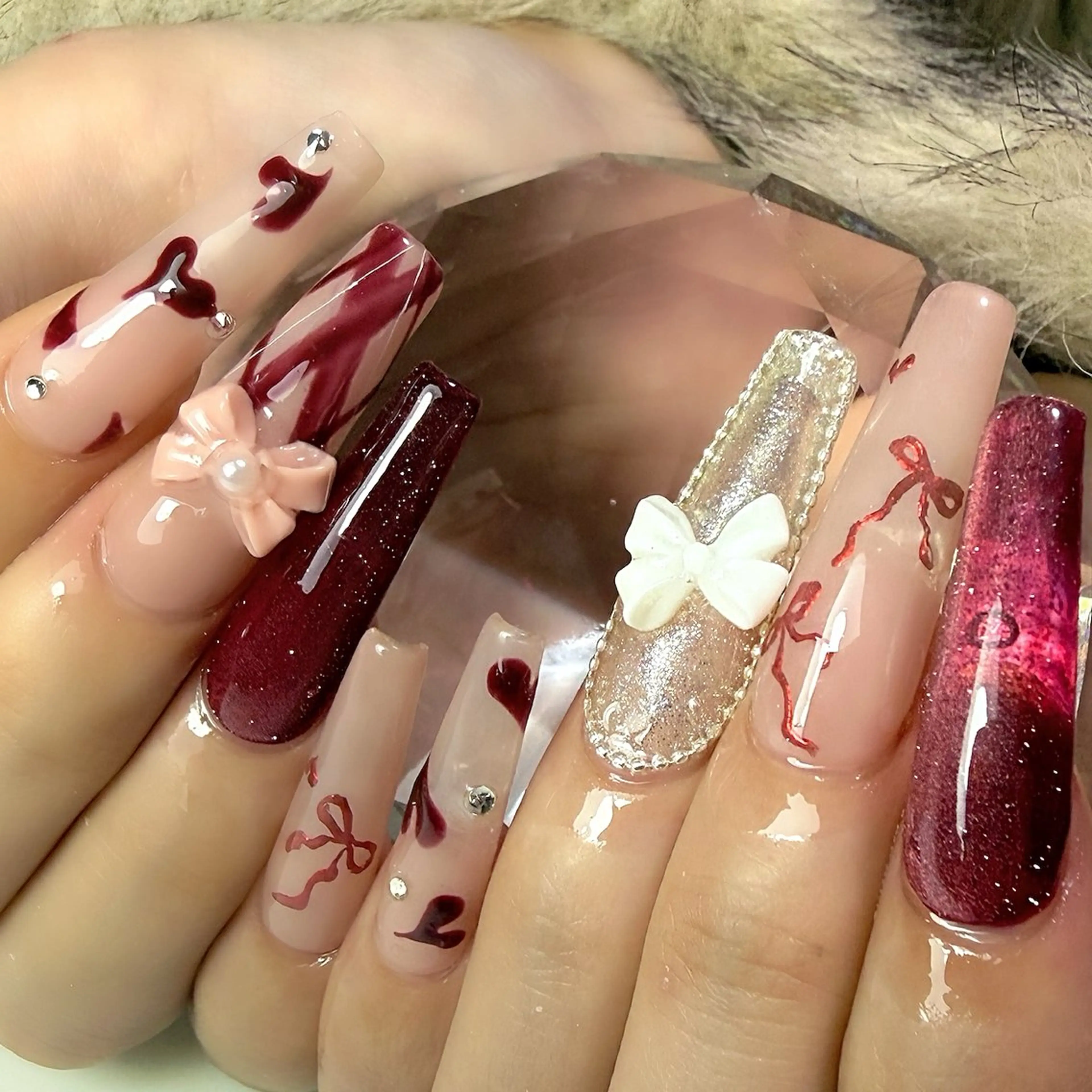 ネイル ハンドネイル Rose Glass 高蔵寺店のネイルデザイン