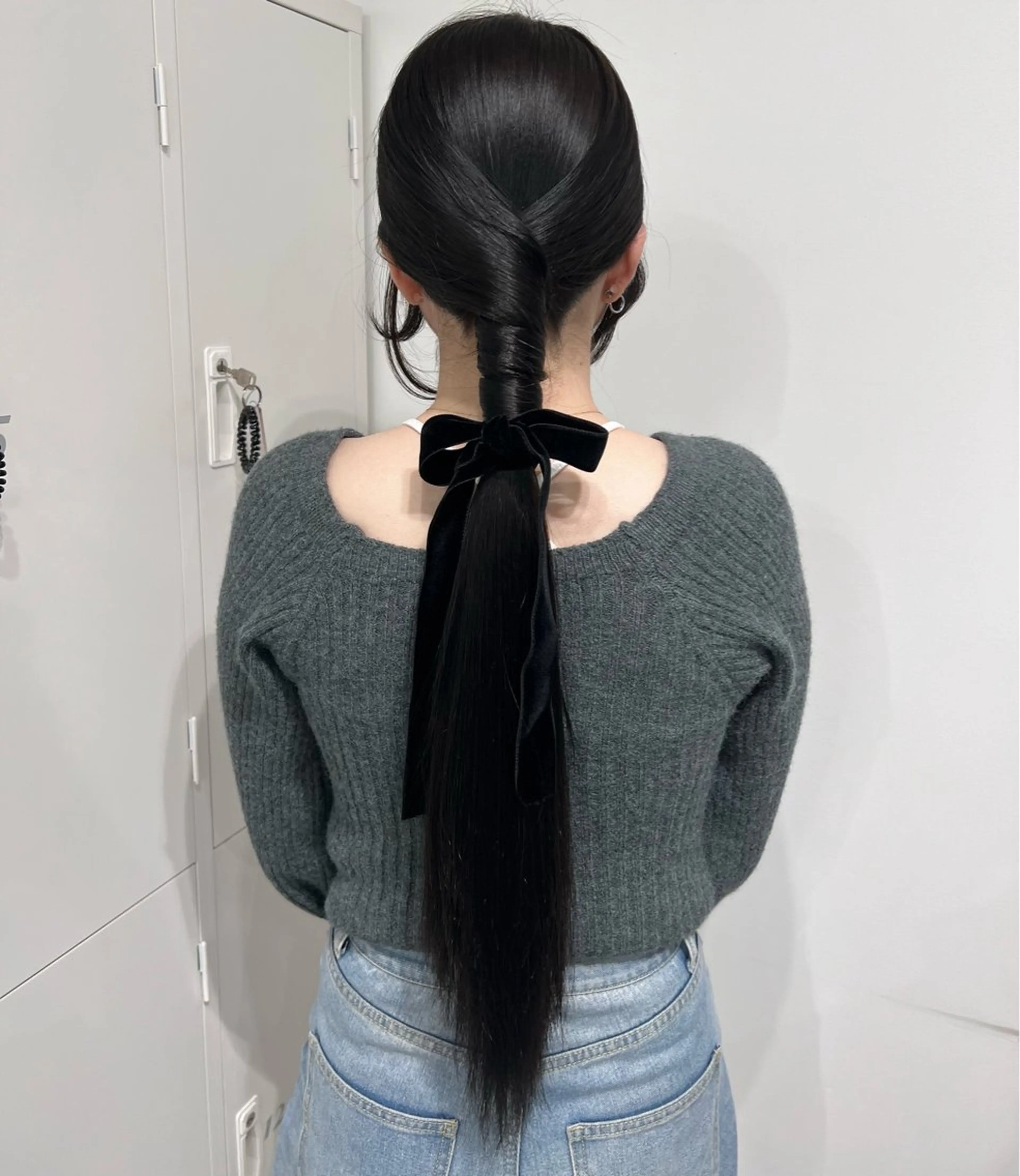 ロング カラー ヘアアレンジ ポニーテール ヘアセット ✨カチモリ✨レイヤー 韓国ヘア🇰🇷ゆいのヘアスタイル