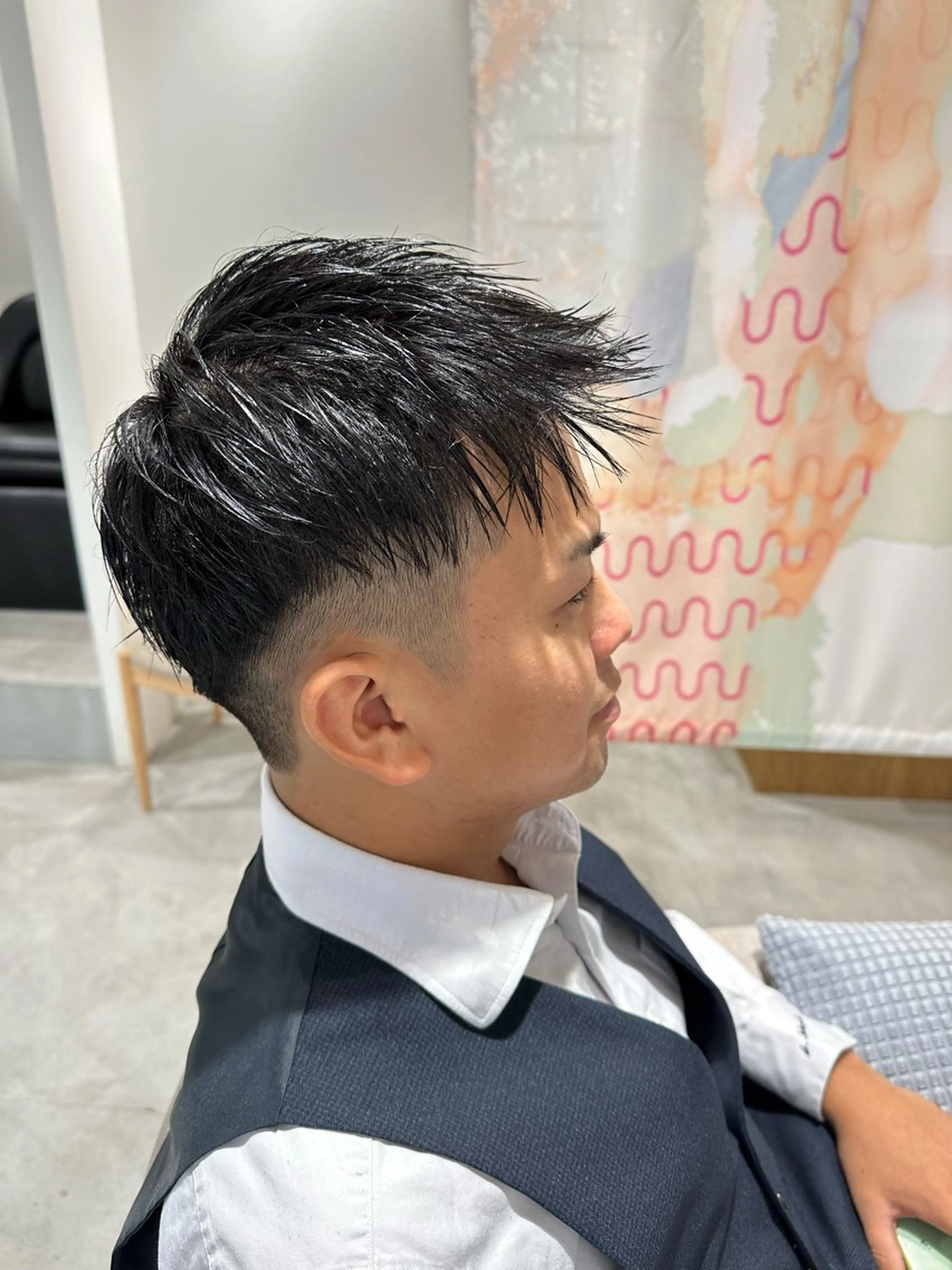 ショート メンズ フェードカット カット ヘッドスパ 💎メンズパーマ特化 🥇メンズのプロのヘアスタイル