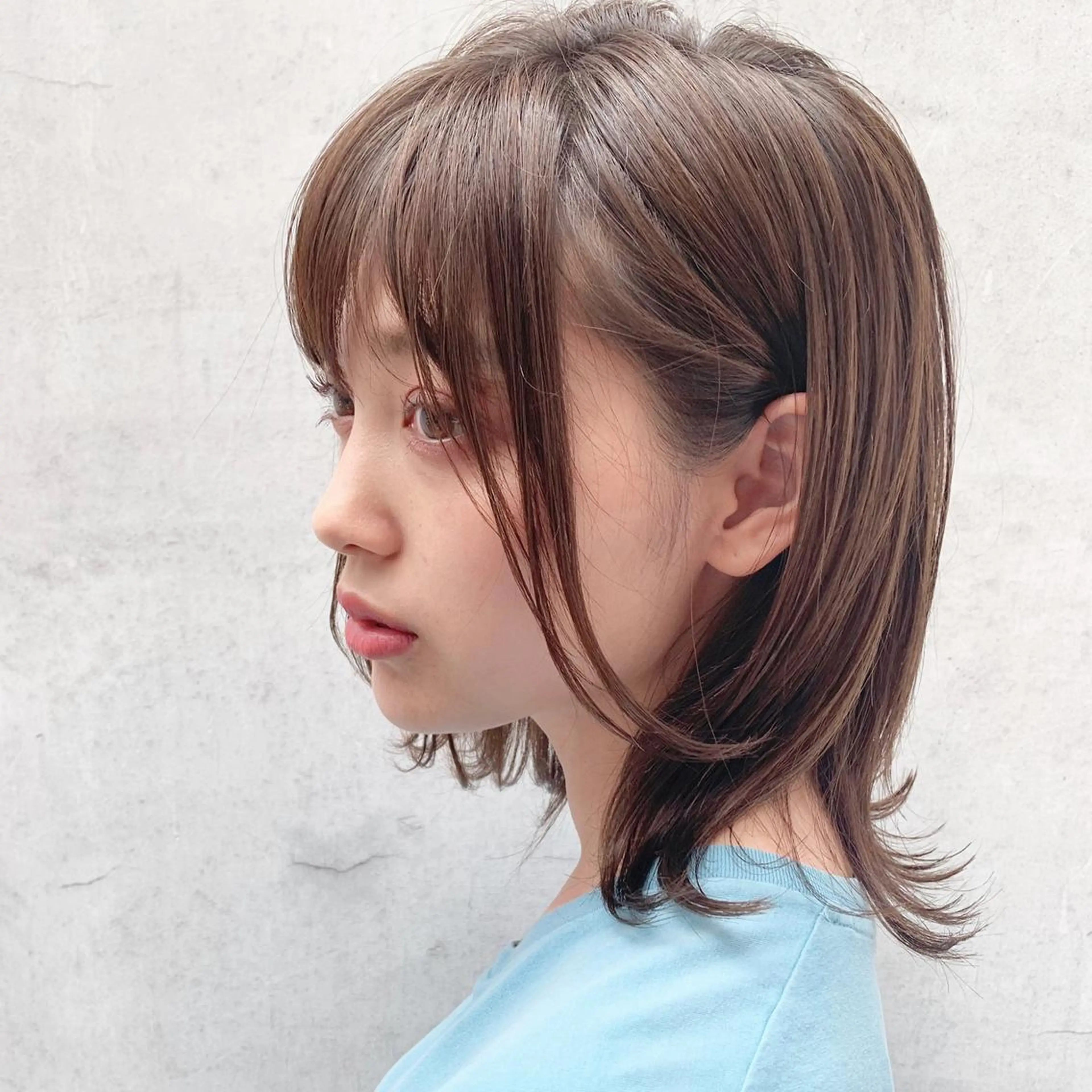 ミディアム ボブ 外ハネヘア 髪質改善☆ 縮毛矯正miyuのヘアスタイル