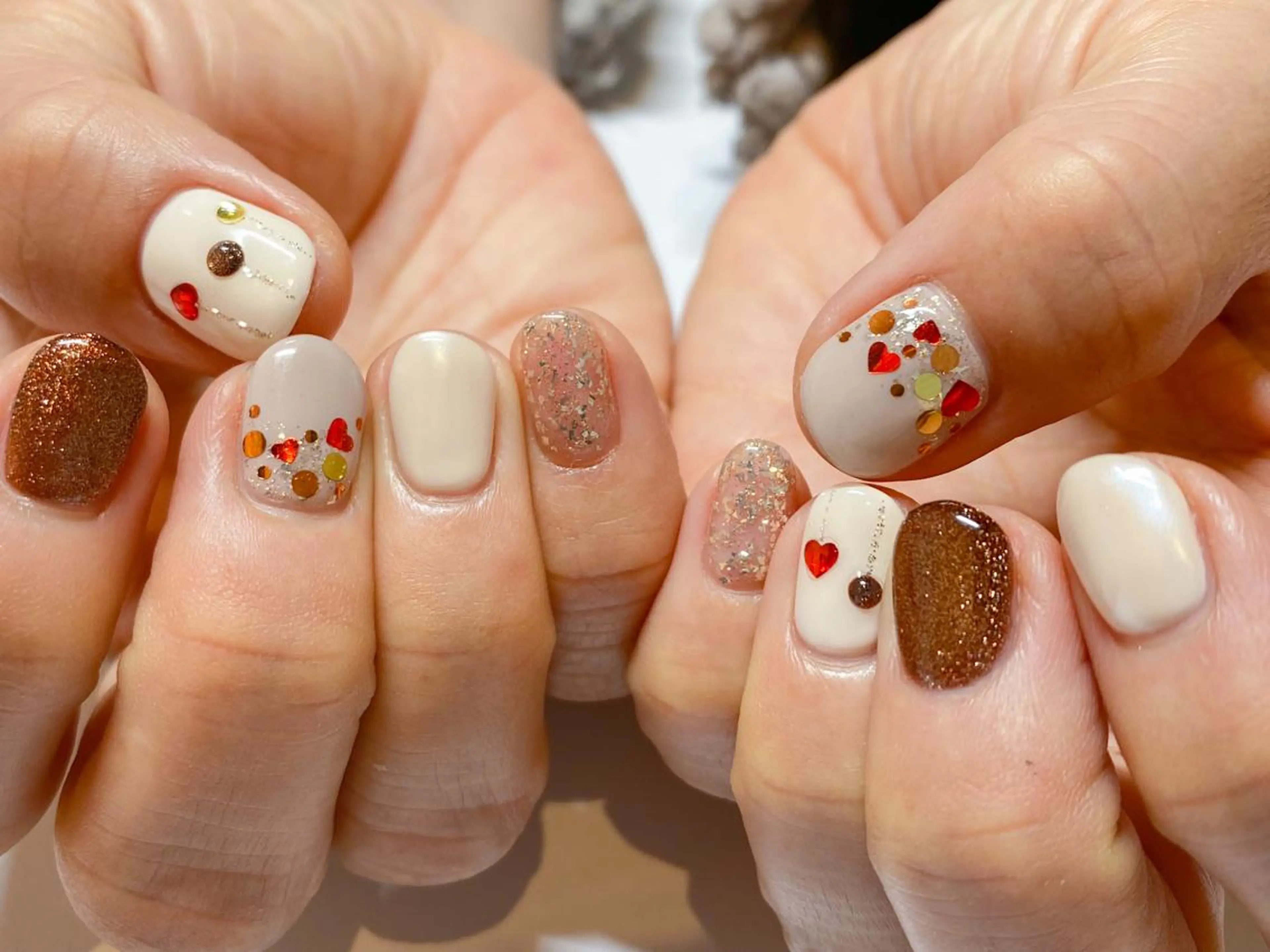 ネイル 冬ネイル クリスマス ハンドネイル 表参道colore店 REICAのネイルデザイン