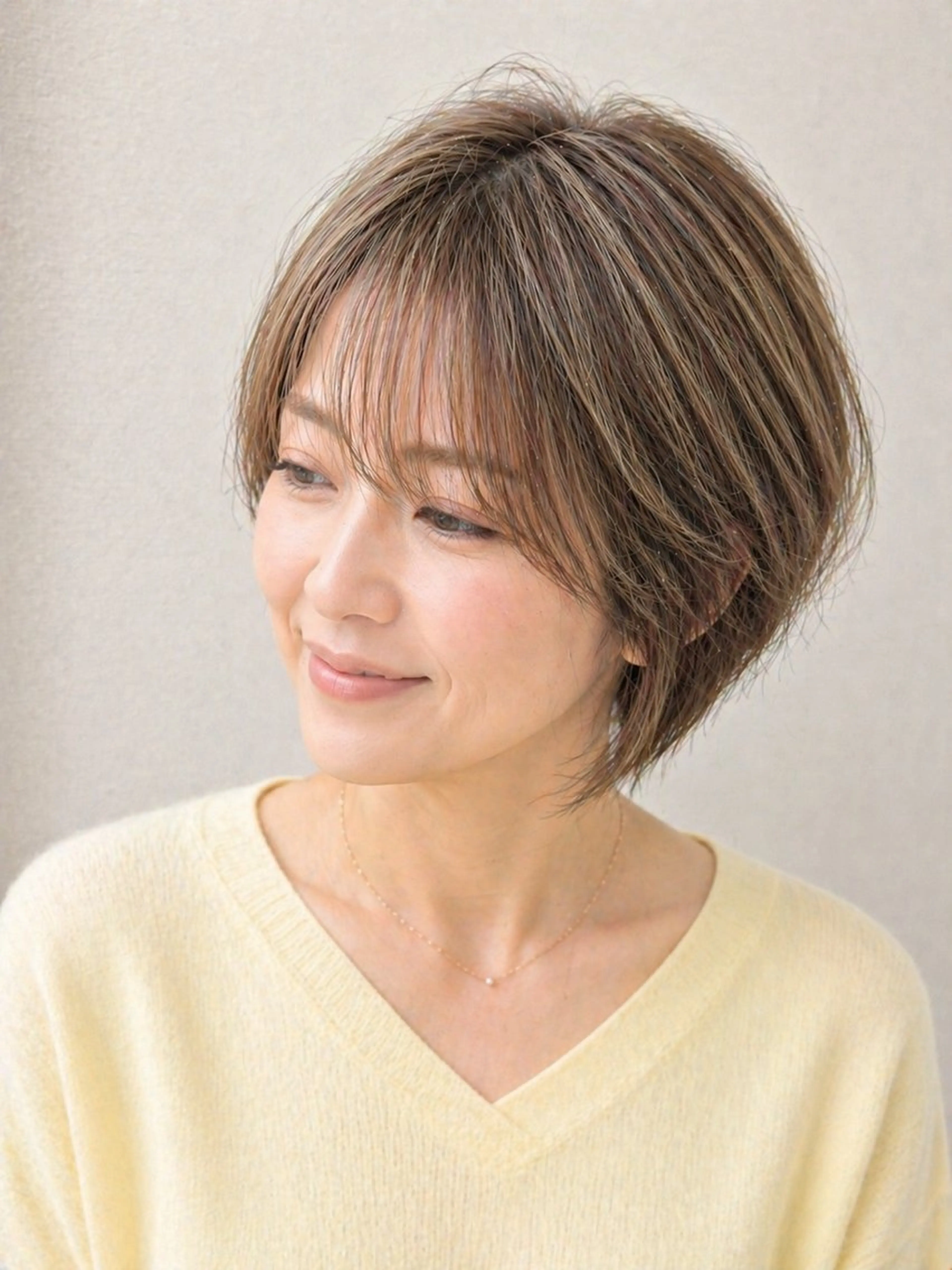 カット+白髪ぼかしカラー+水素トリートメントの写真