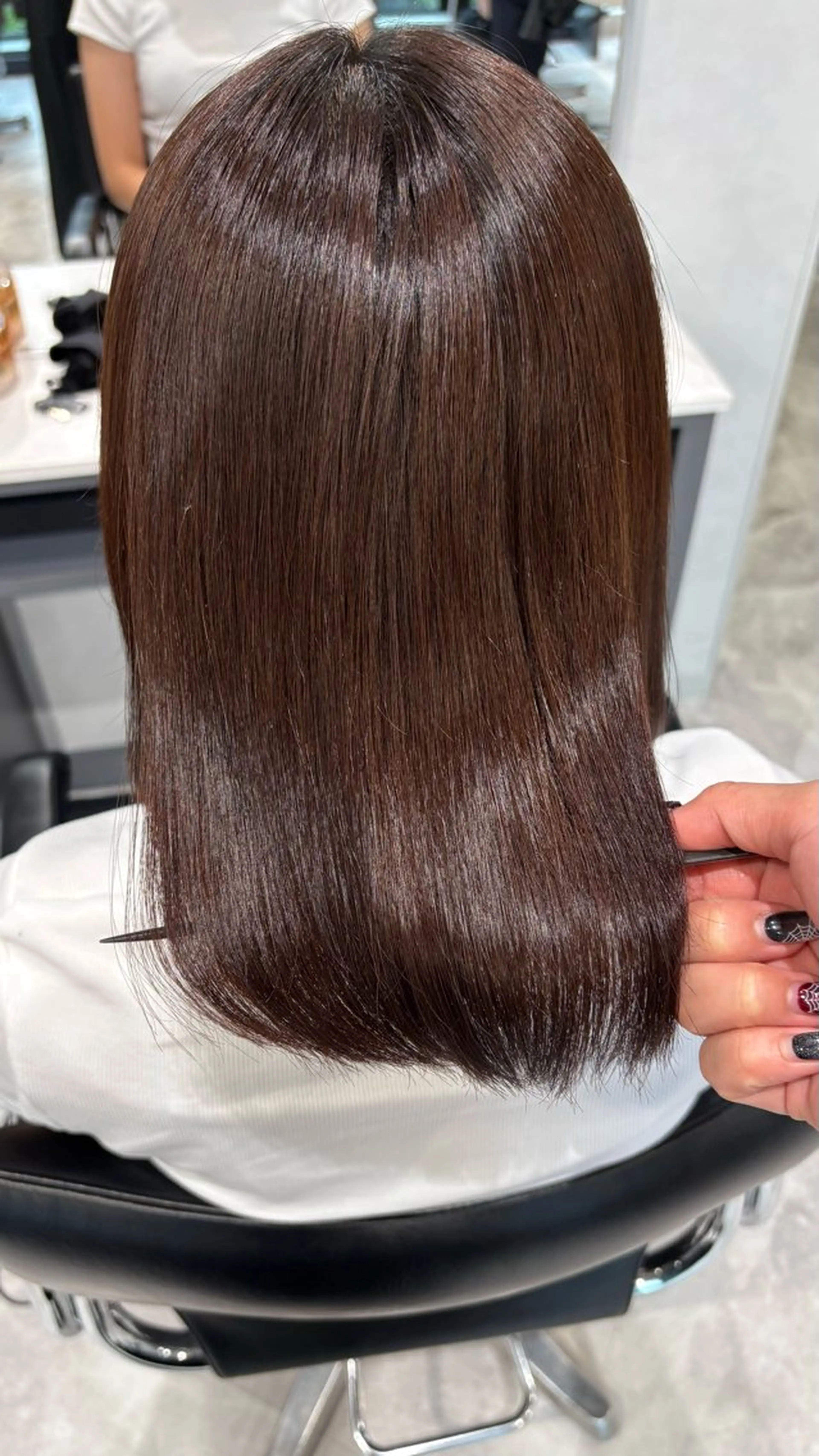 ミディアム 髪質改善 縮毛矯正 彩華 🎀 西梅田美容室のヘアスタイル