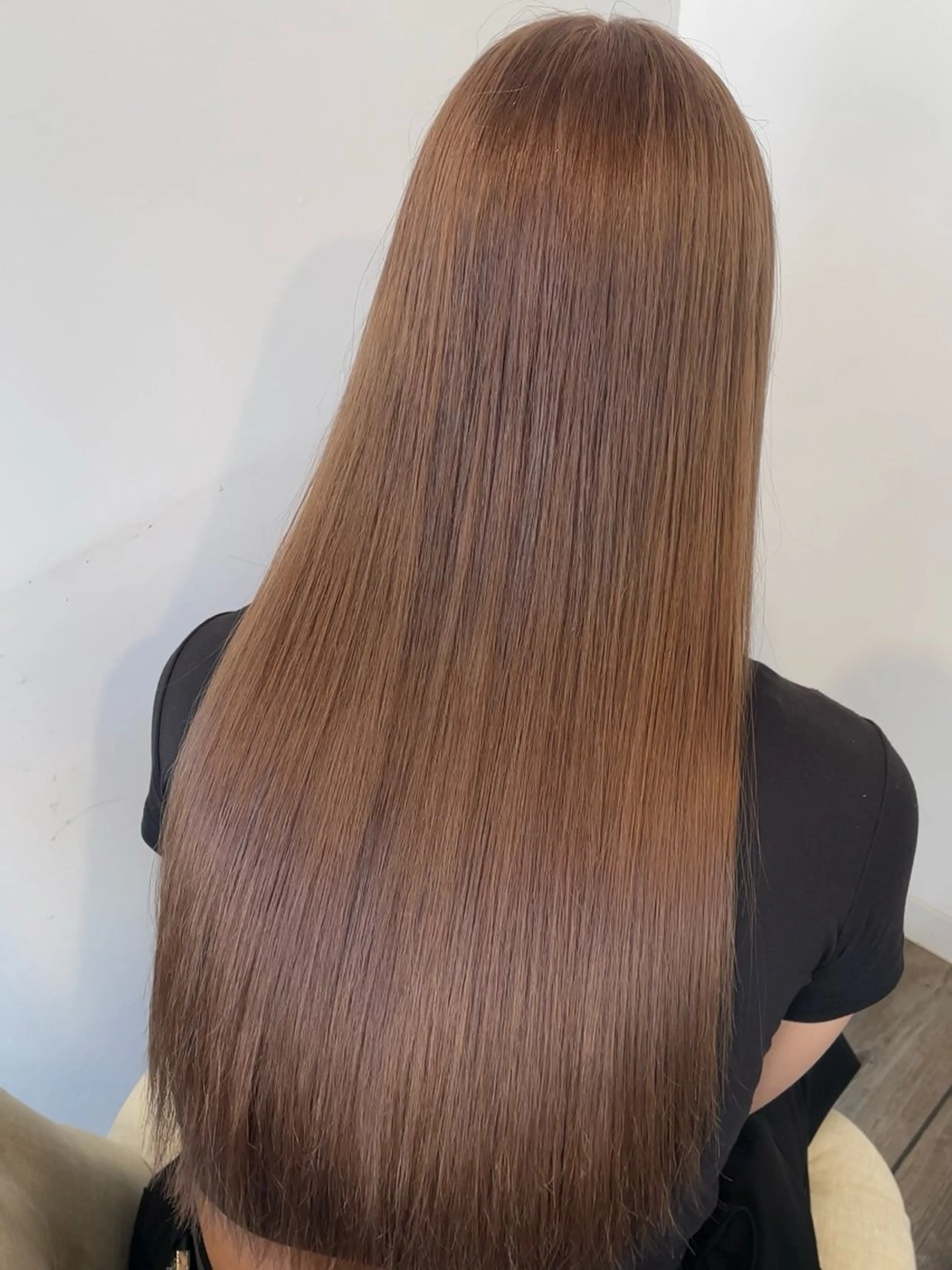 ロング ヘアカラー トリートメント レイヤー🩵ミルク ティーカラー/Miuのヘアスタイル