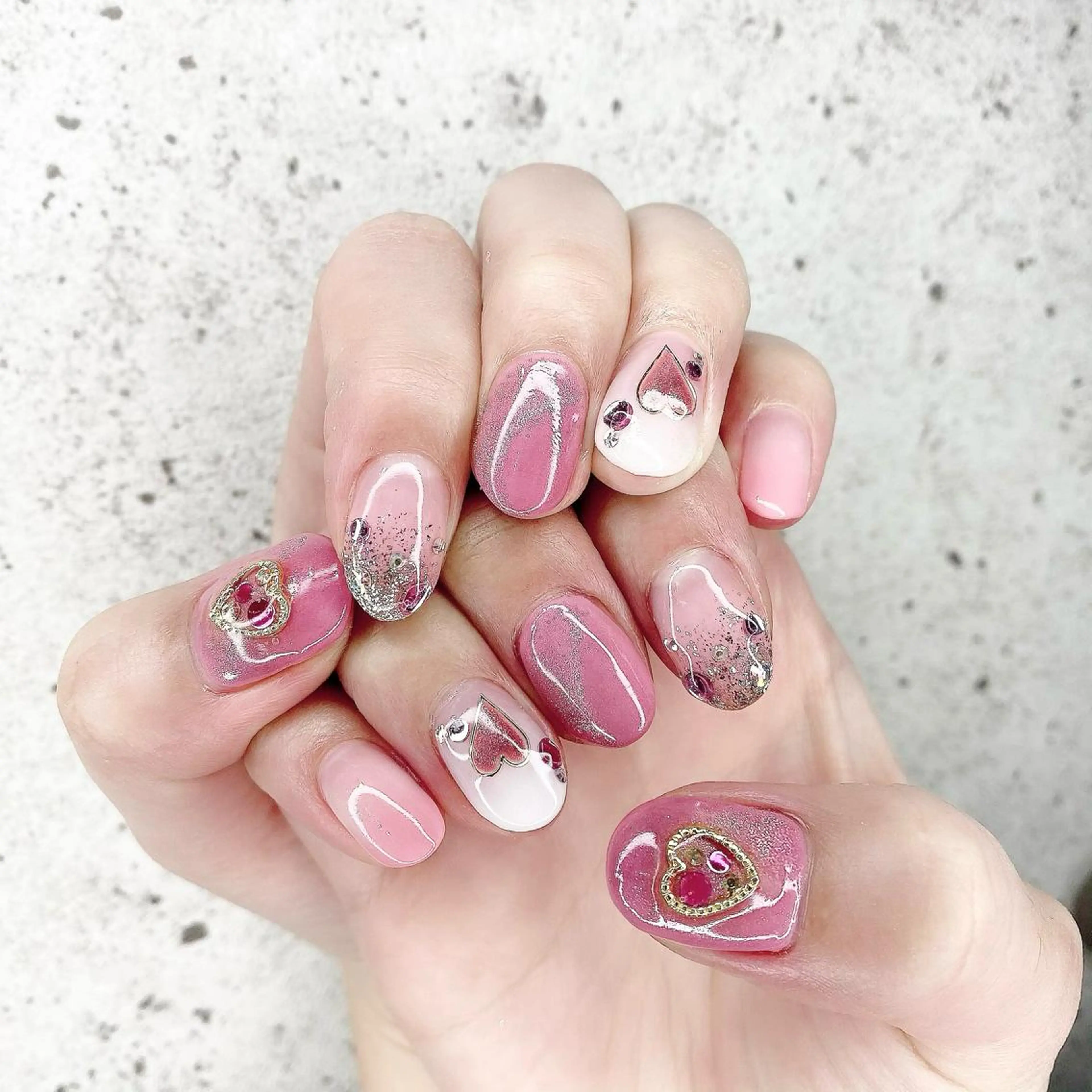 ショート カラー パーマ ヘアアレンジ メンズ キッズ ネイル マツエク・マツパ ハンドネイル Salon Ｋのネイルデザイン