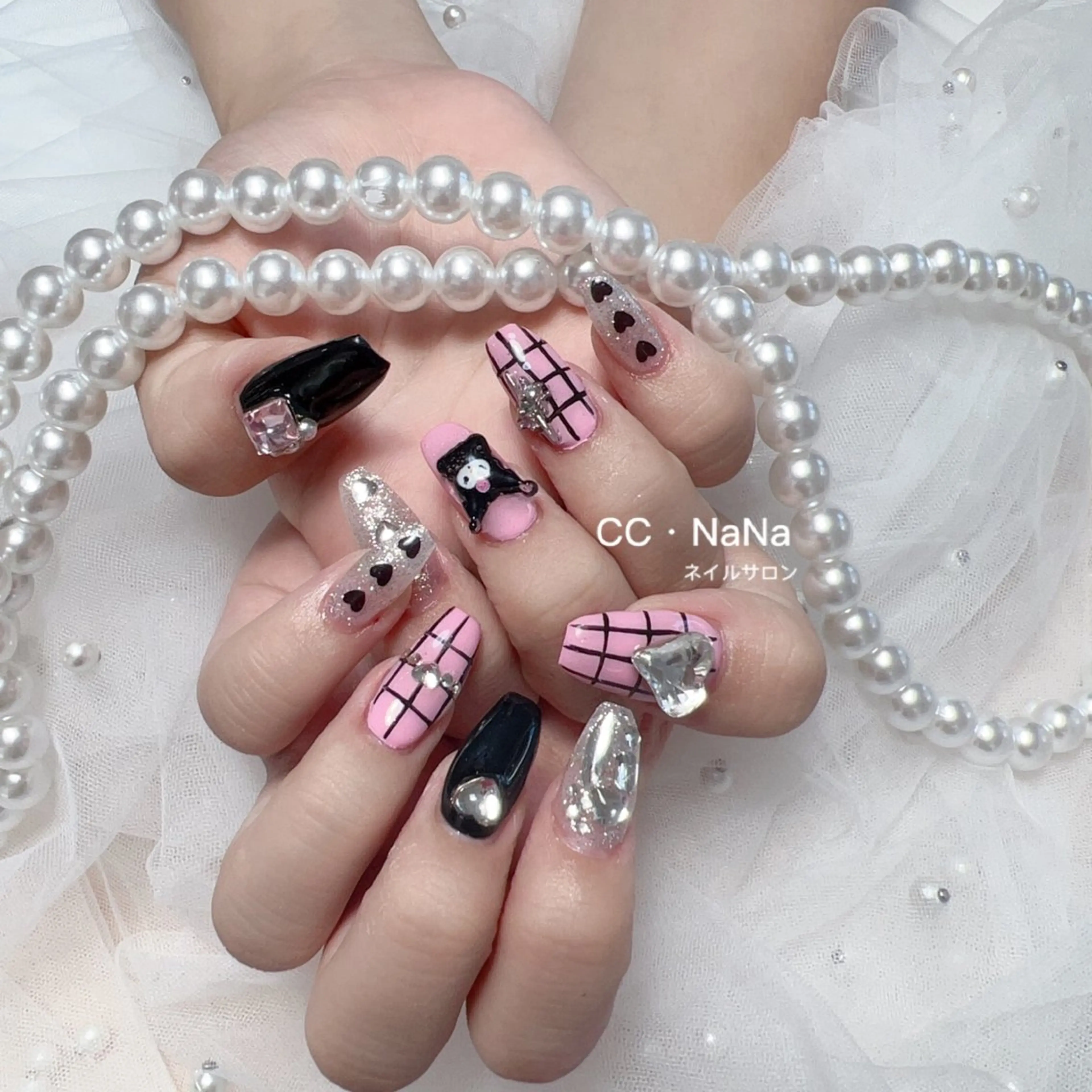 ネイル スカルプネイル ハンドネイル 💎CC・NaNa 韓国風ネイル🌙Cのネイルデザイン