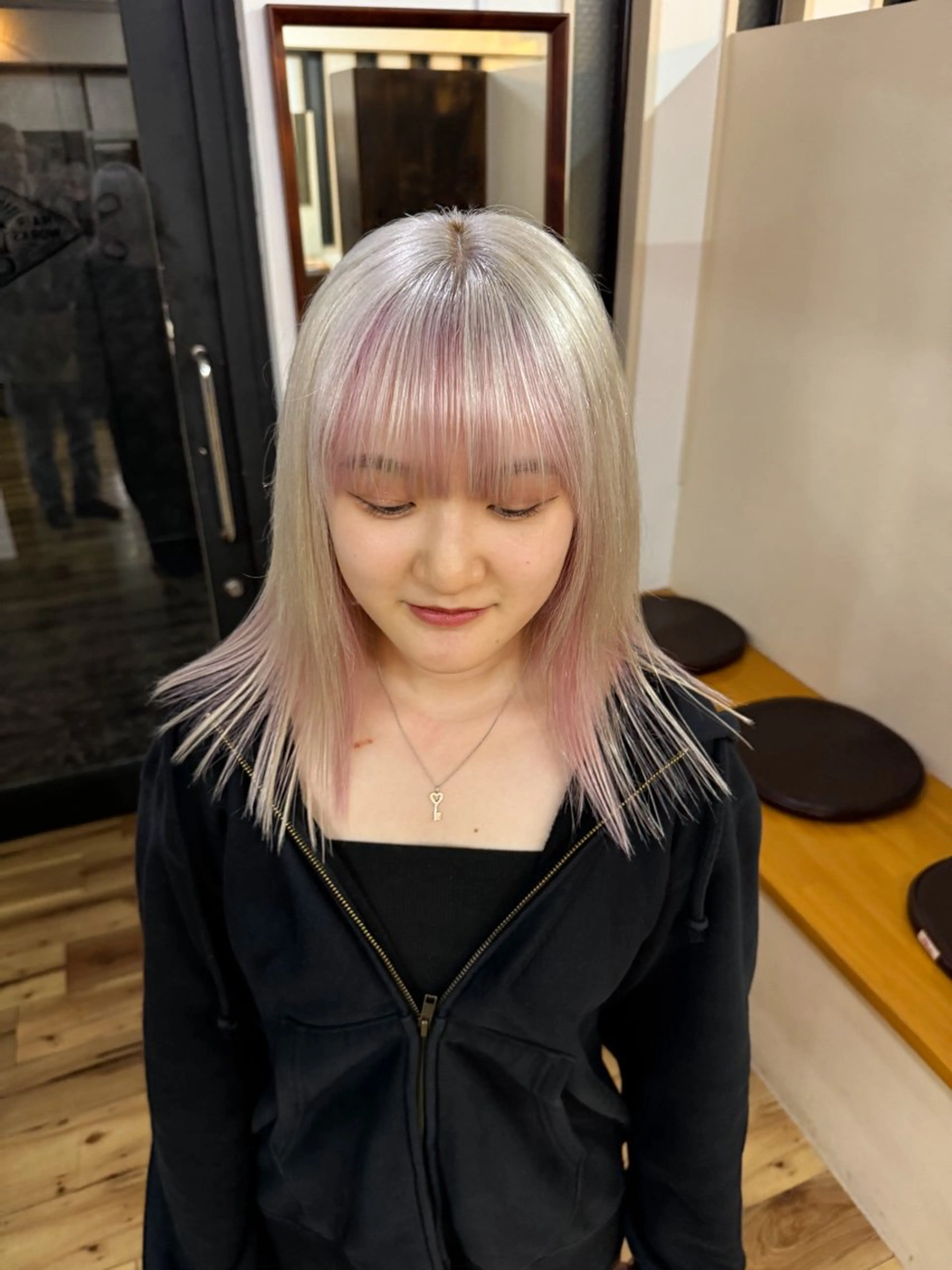 ミディアム カラー ヘアカラー ブリーチカラーモデル 募集中/ リョウスケのヘアスタイル