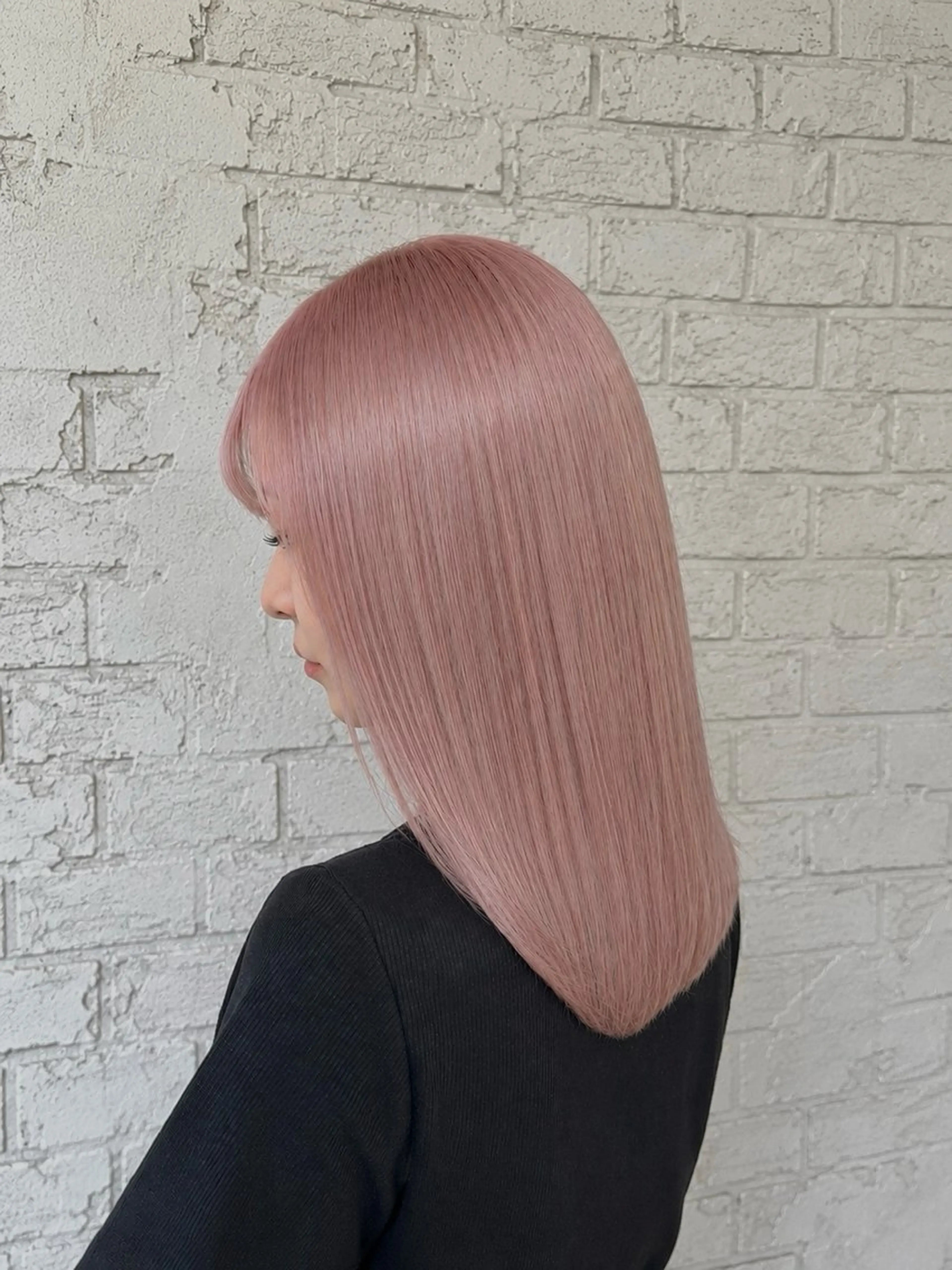 セミロング カット ヘアカラー トリートメント 艶髪ブリーチカラー 💗manaka💗のヘアスタイル