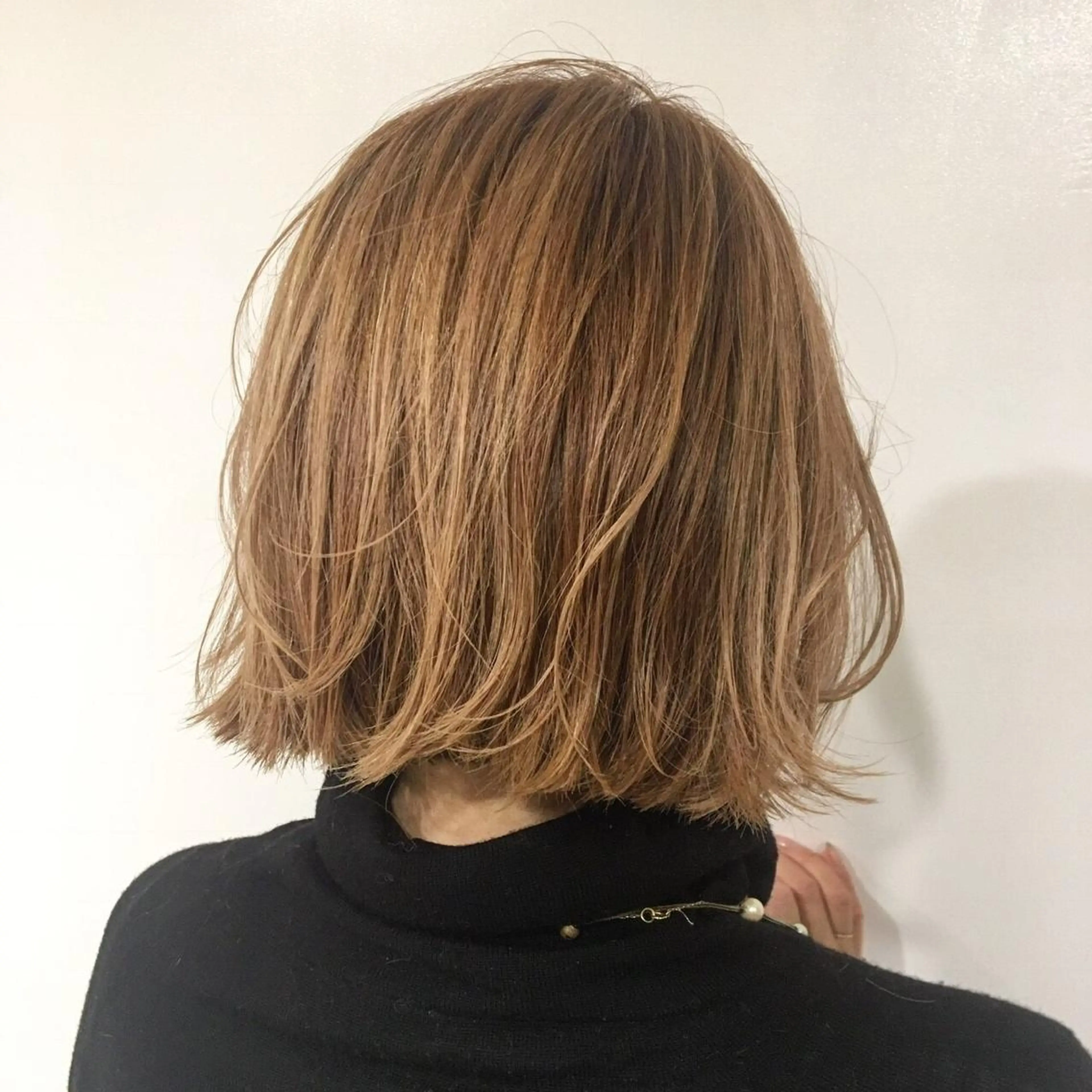 ミディアム カラー パーマ ベージュカラー レイヤー×髪質改善 ×透明感/杉田 圭のヘアスタイル