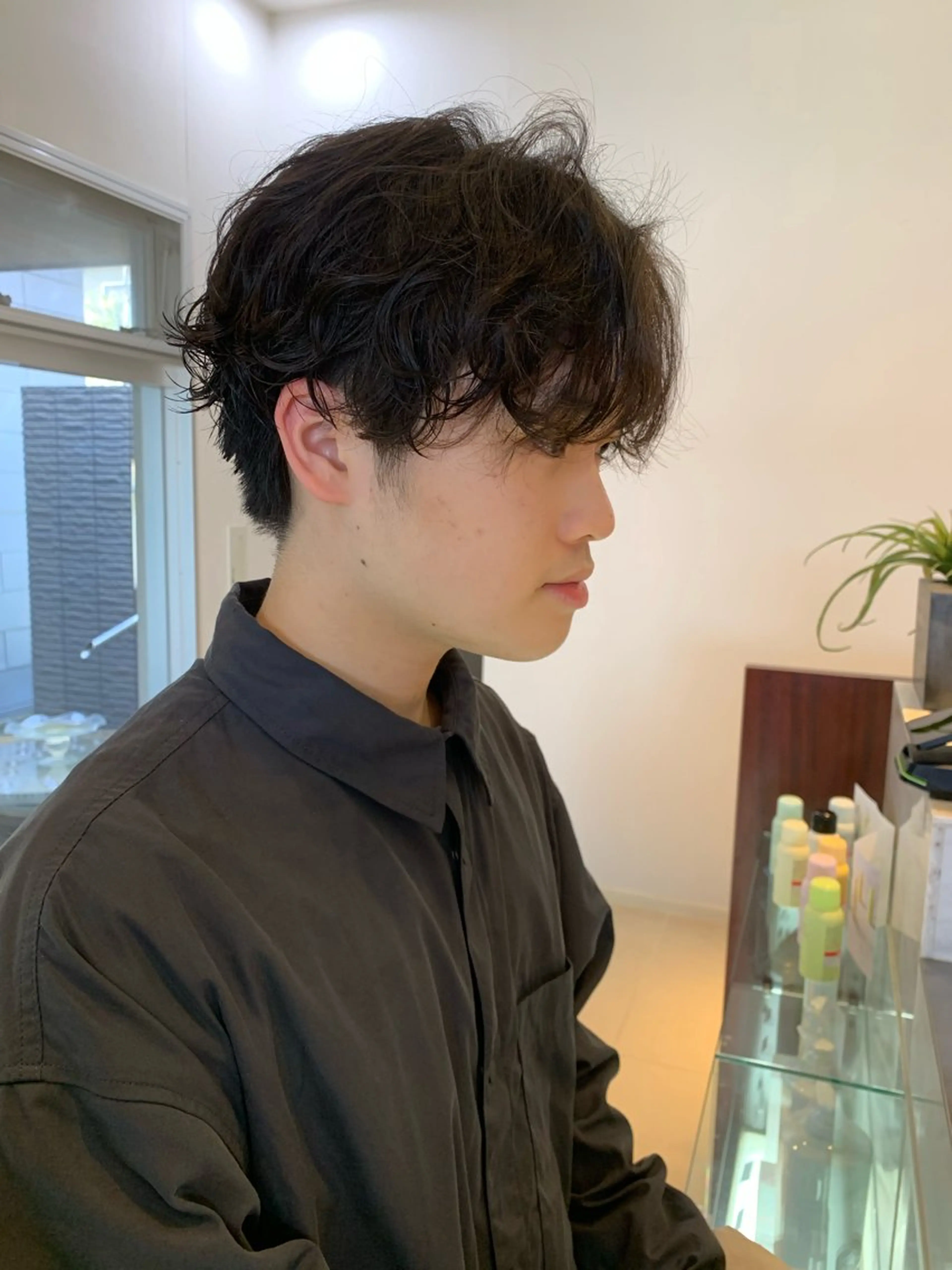 パーマ メンズ Agu  hair  grove 金沢八日市店所属・名竹聖治/透明感 カラー/縮毛矯正のヘアスタイル