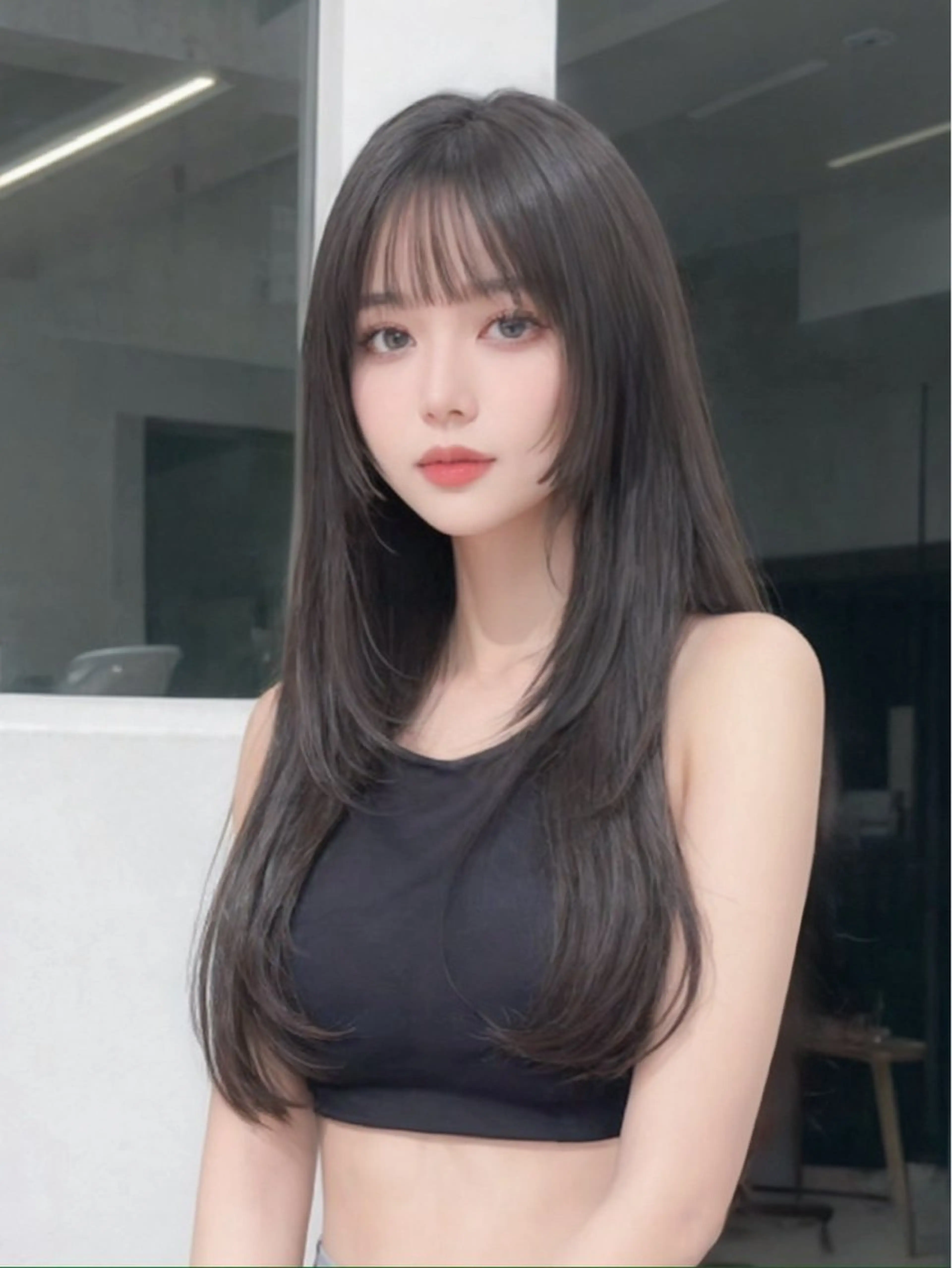 ロング カラー ブリーチ 透明感カラー ブリーチなしカラー ヘアカラー トリートメント Core　山下 このはのヘアスタイル