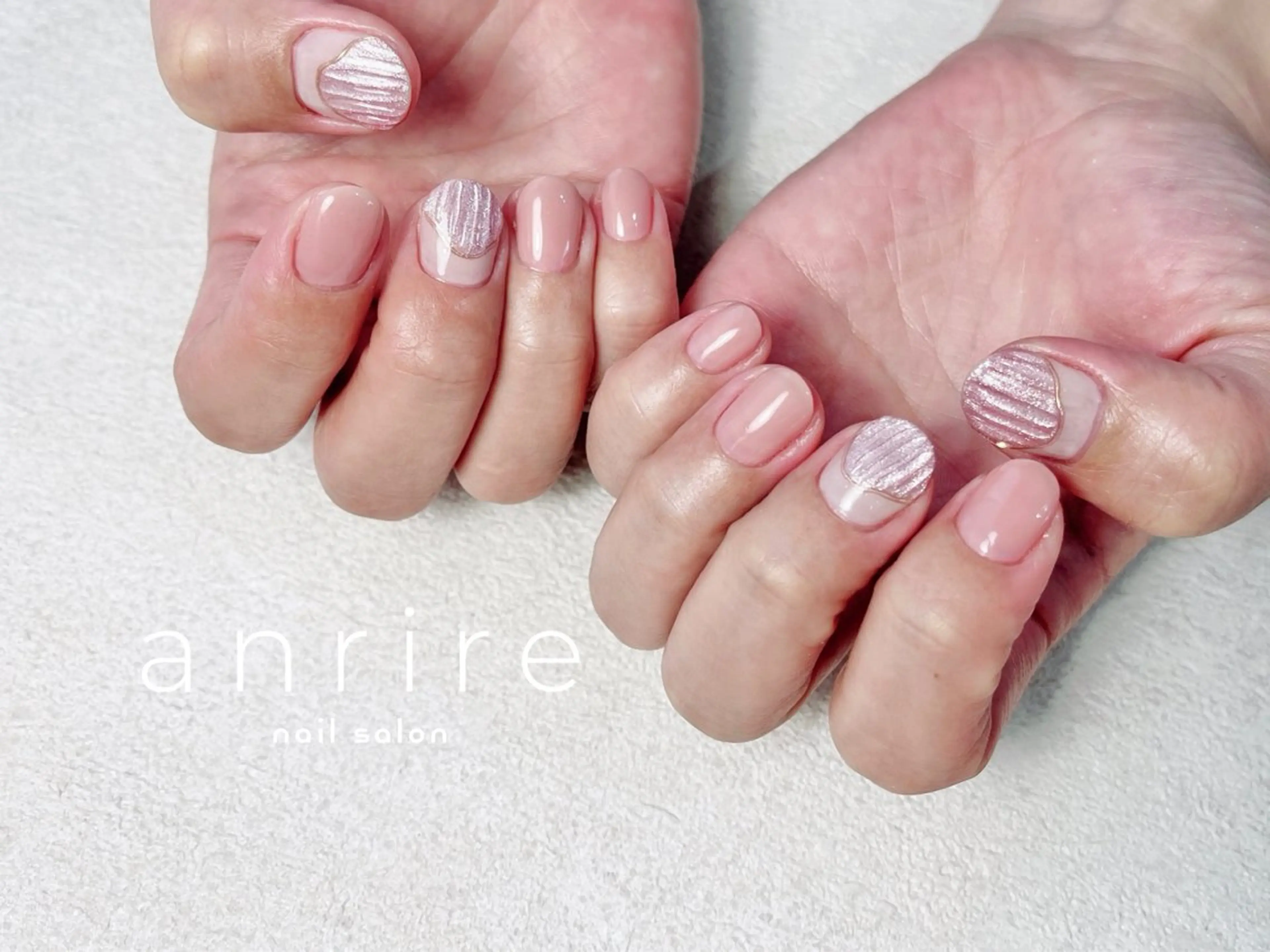 ネイル アートネイル ジェルネイル キラキラネイル マグネットネイル ミラーネイル ハンドネイル nailsalon anrireのネイルデザイン