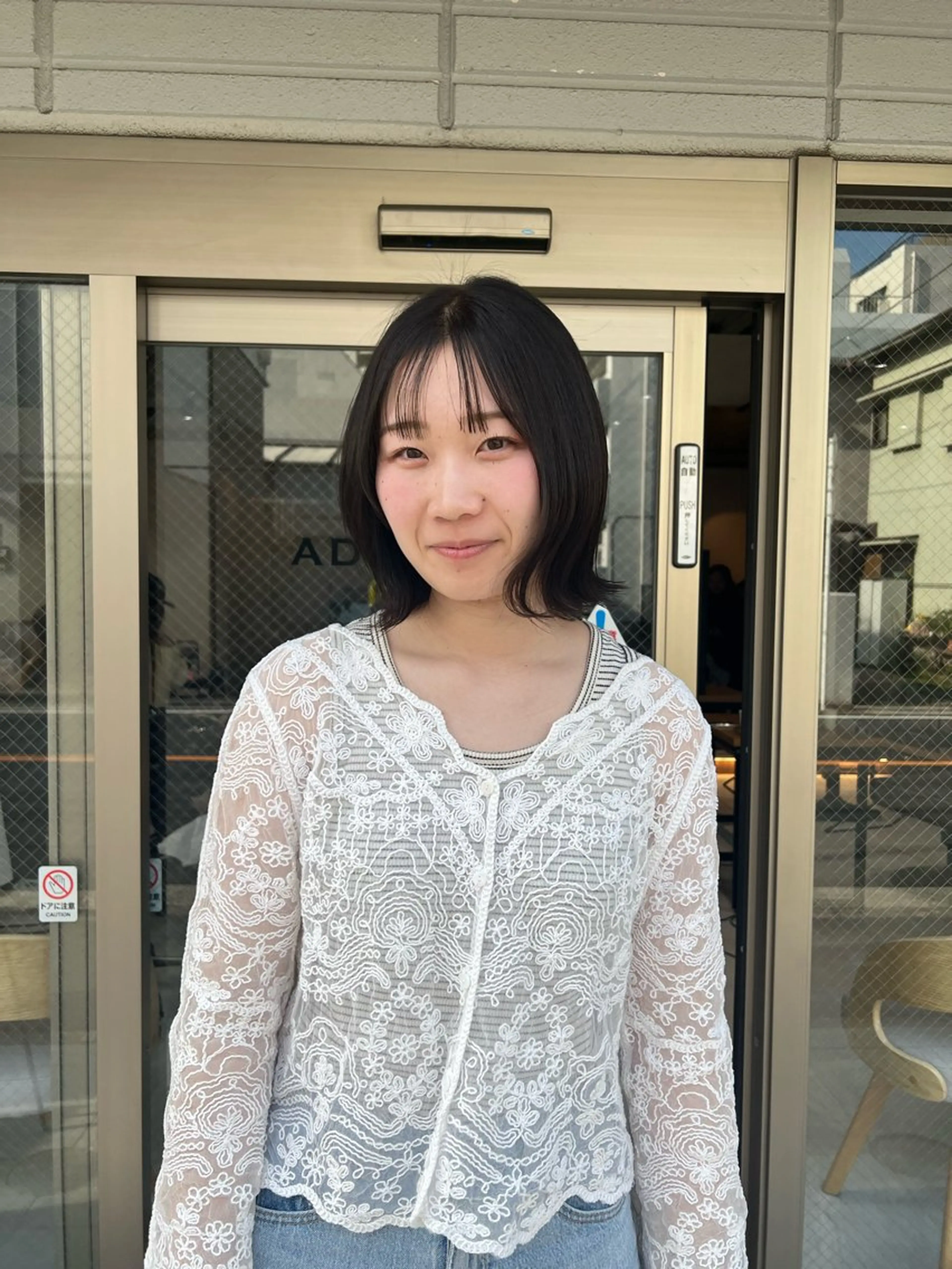 ショート 切りっぱなしボブ ボブ カット ヘアカラー 縮毛矯正 トリートメント 艶ボブ🤎ボブパーマ 透明感カラー\メンズのヘアスタイル