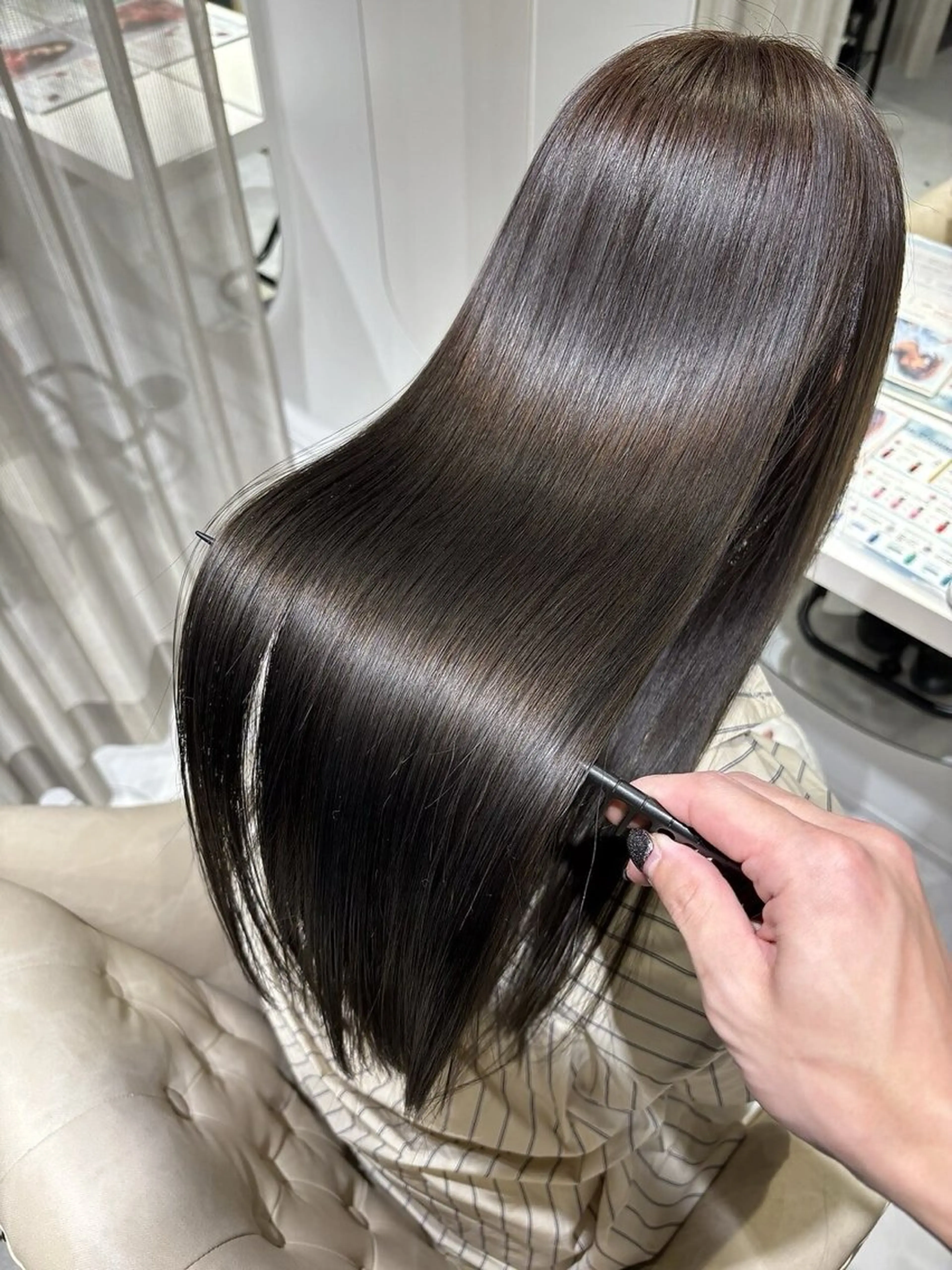 【人気NO.2🥈】【50%OFF✨】【他店で解決できない癖を解決】カット+髪質改善ストレート30000円→15000円の写真