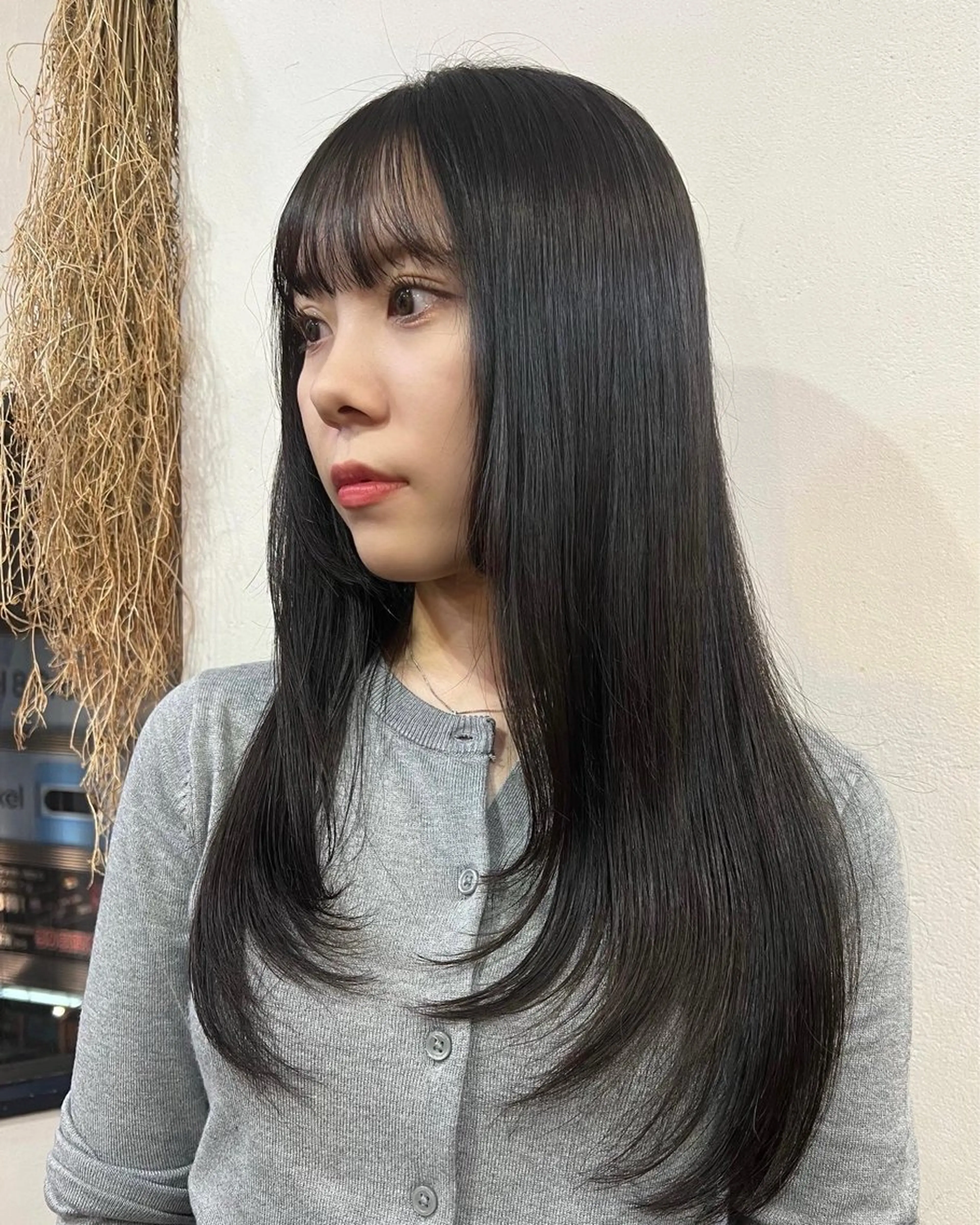 ロング 縮毛矯正 韓国ヘア 🎀華澄のヘアスタイル