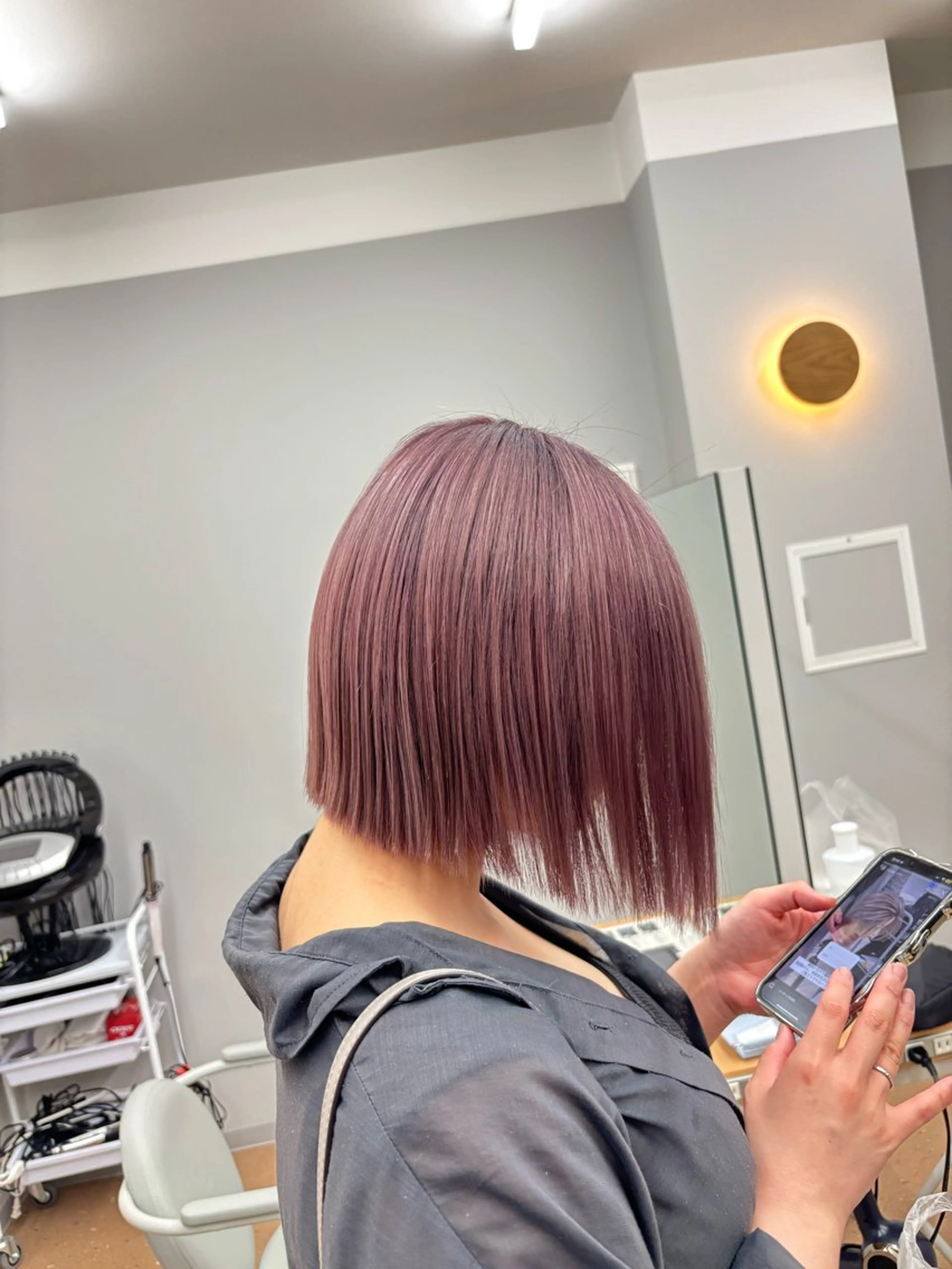 カラー ラベンダーカラー ピンクカラー ピンクラベンダー 内藤 美幸のヘアスタイル