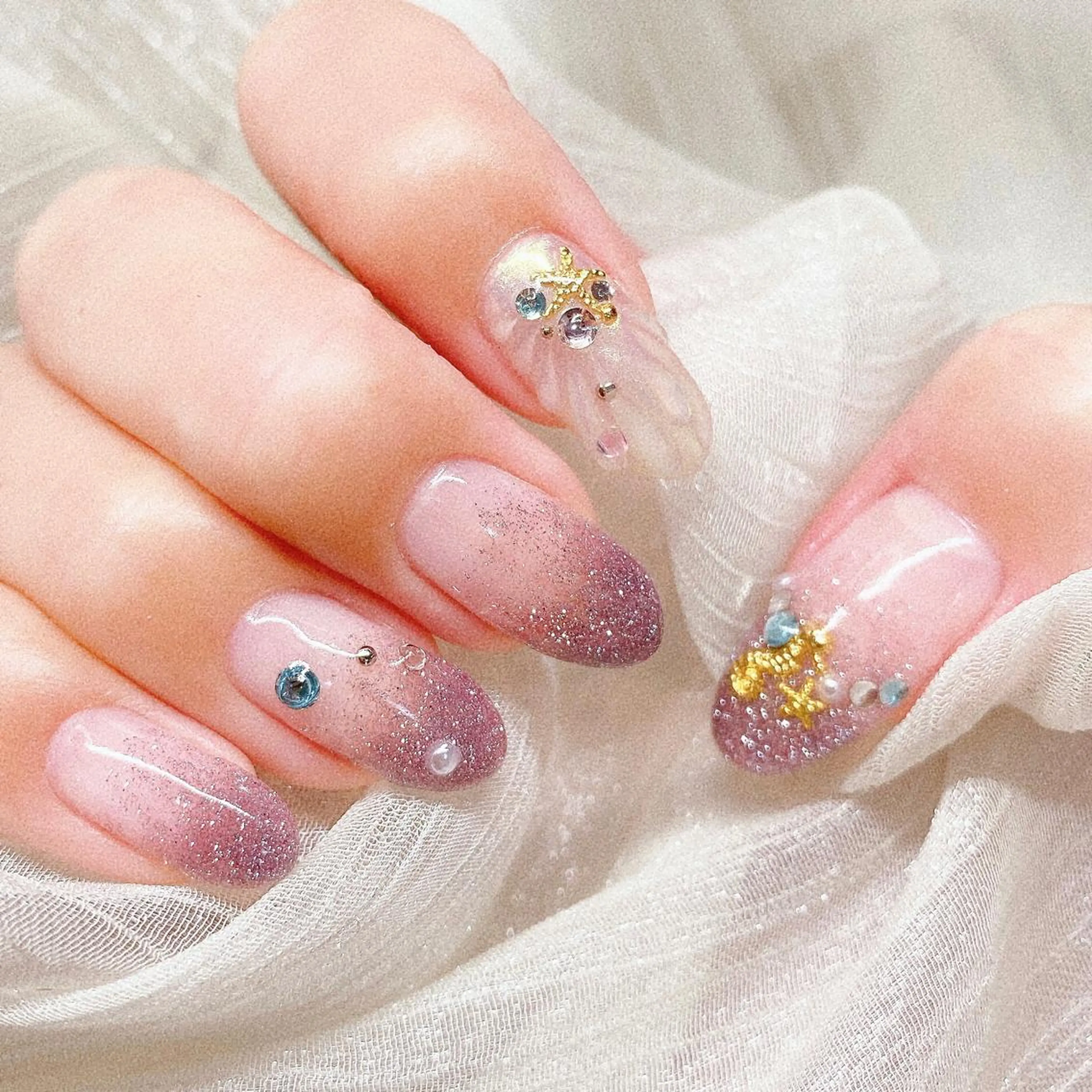 ネイル 長さ出し ハンドネイル Nailist suzuのネイルデザイン