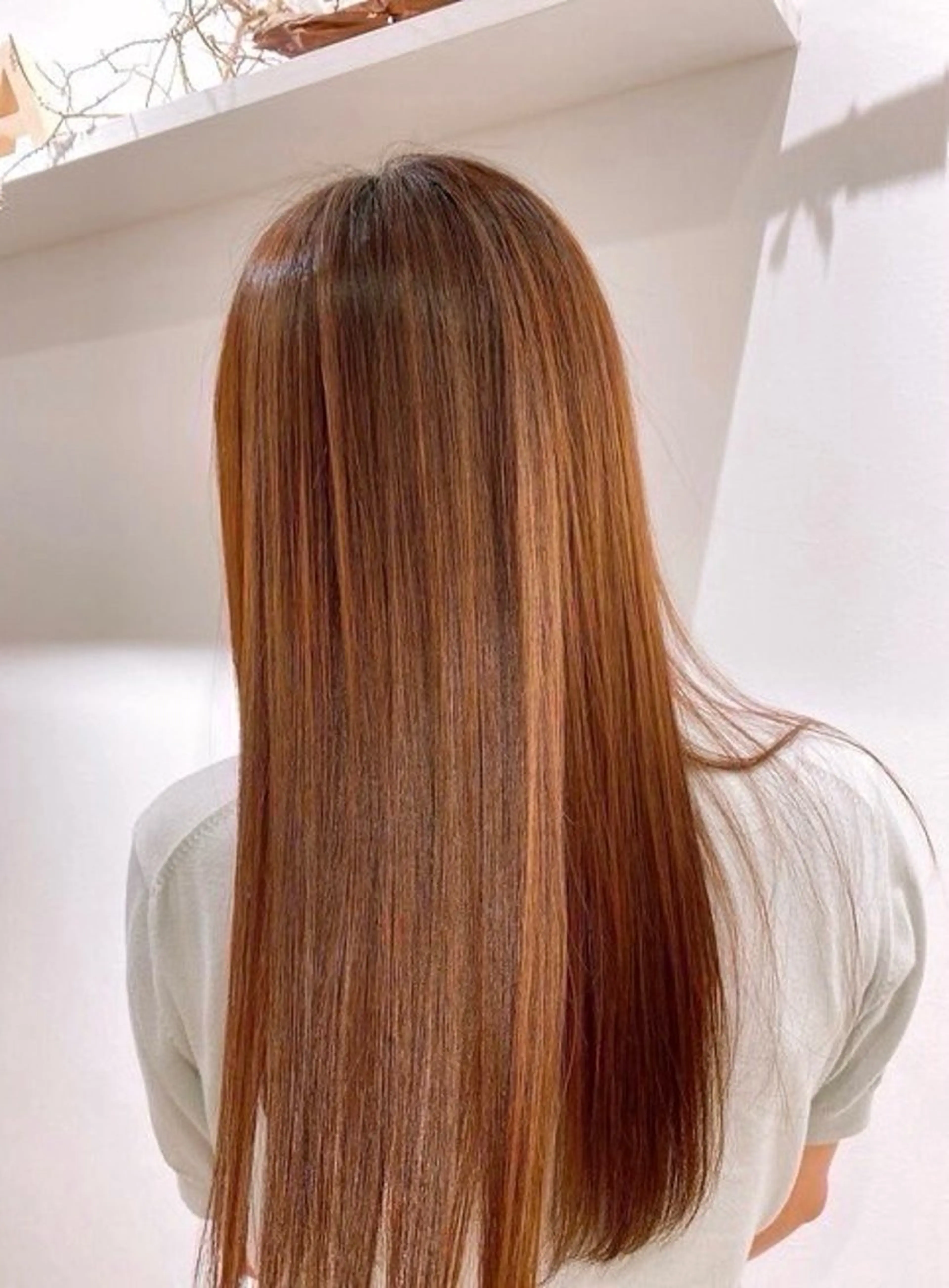 ロング ヘアカラー 縮毛矯正 【美髪を叶える💝】 溝の口/栗原智恵のヘアスタイル