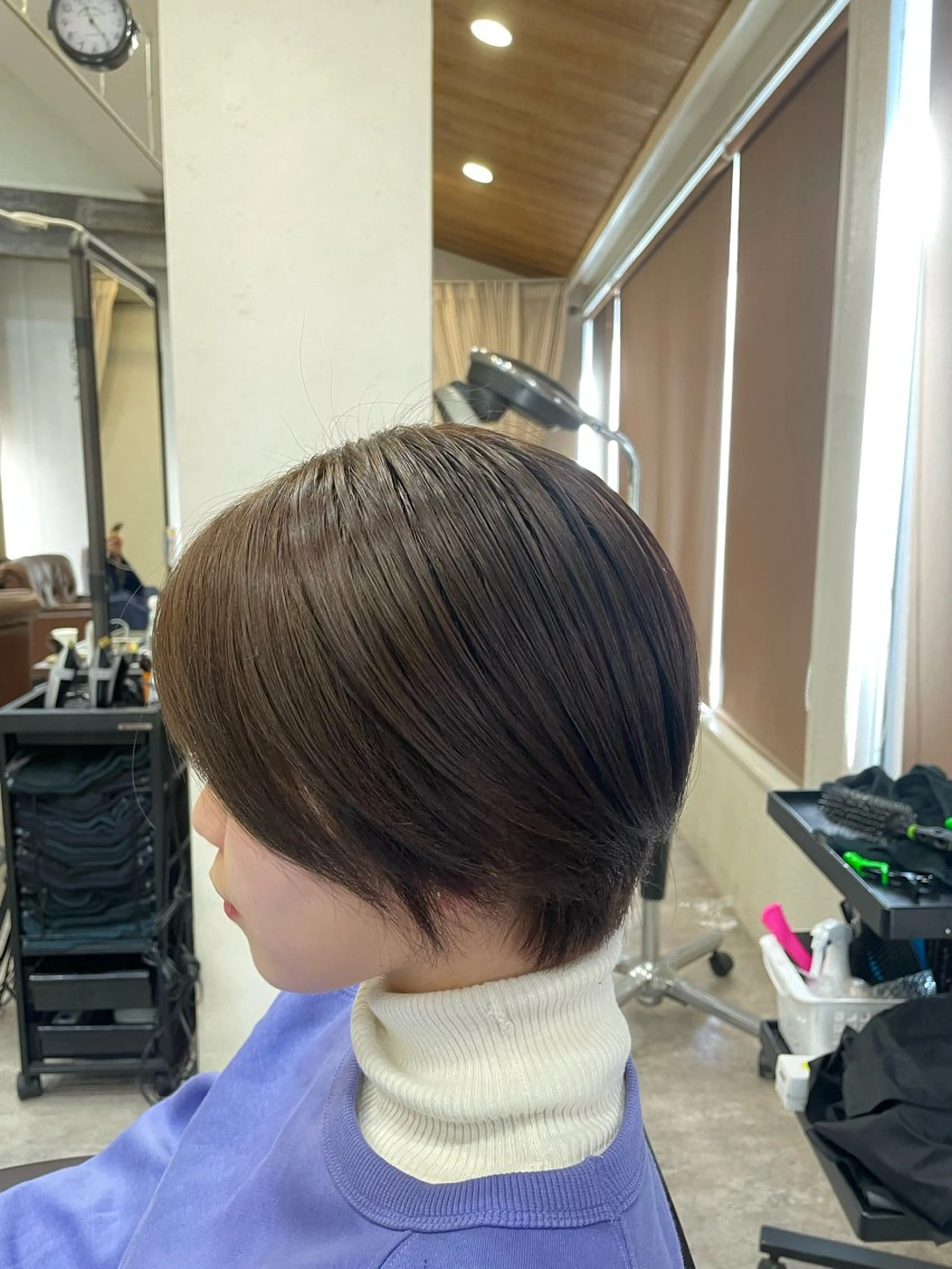 ショート カラー オリーブカラー カット ヘアカラー トリートメント RIKU 髪質改善/縮毛矯正のヘアスタイル