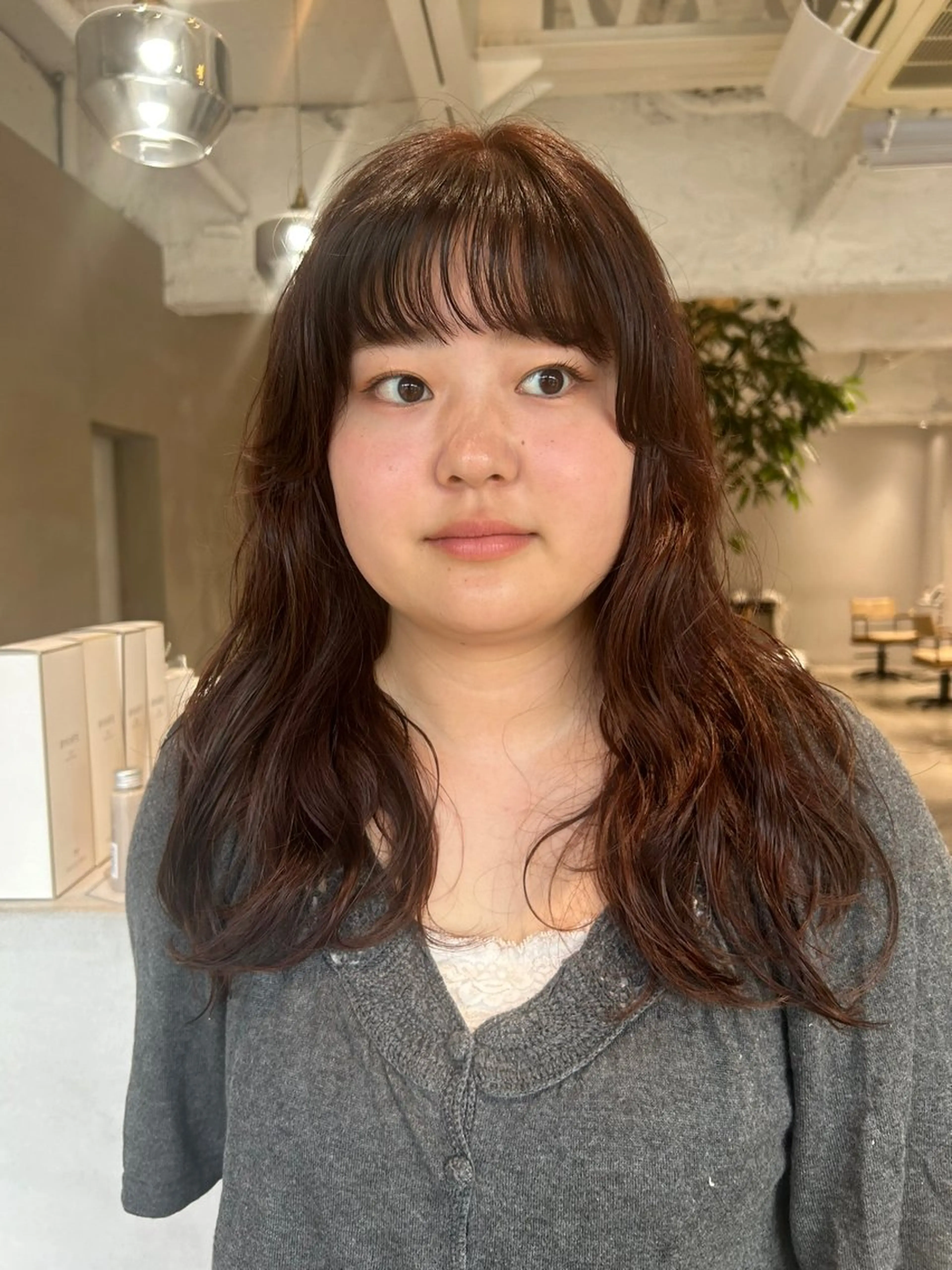 ミディアム カラー 卒業式のヘアスタイル ヘアカラー 関根 あきほのヘアスタイル