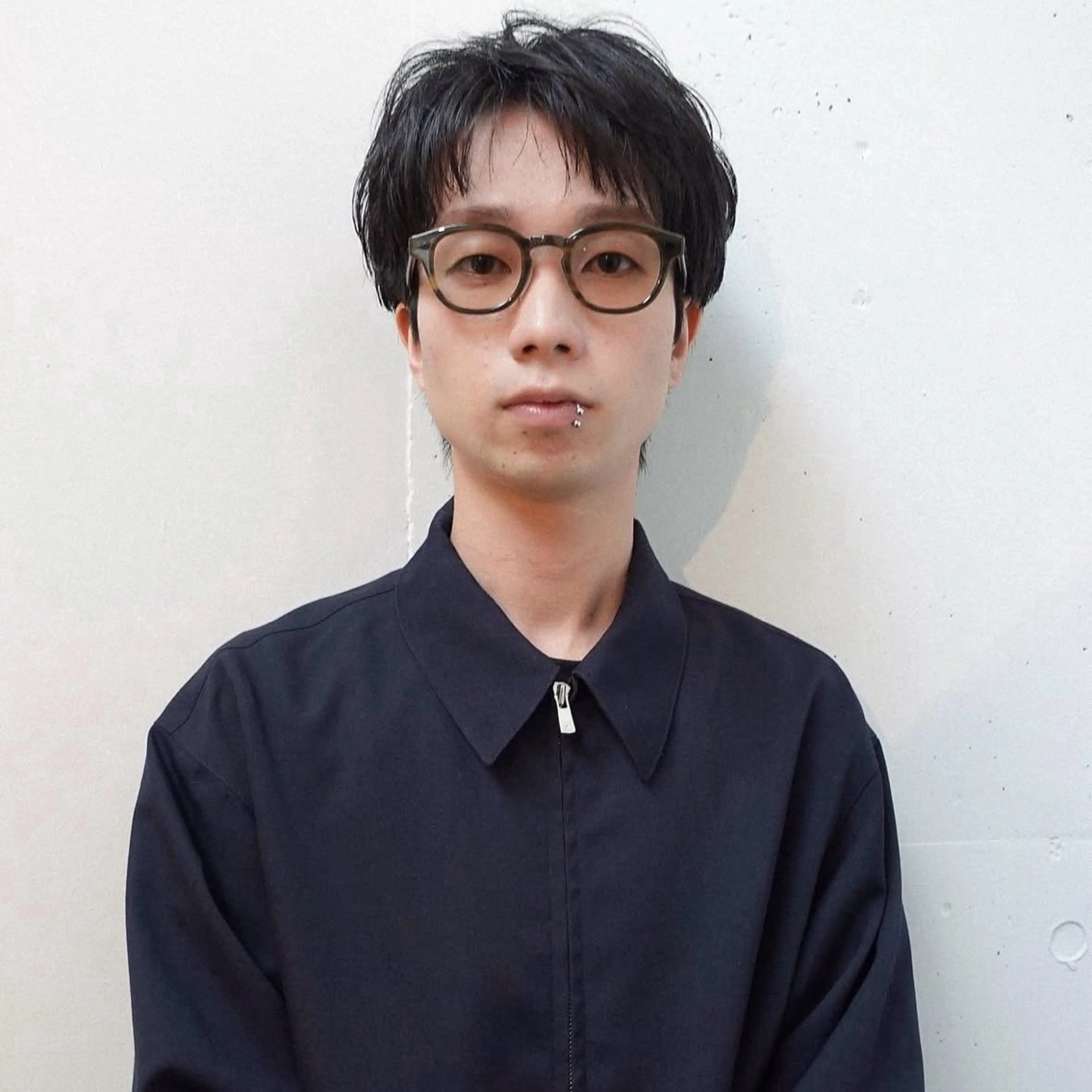 ショート メンズ センターパート/ ベージュ系カラー/禅のヘアスタイル