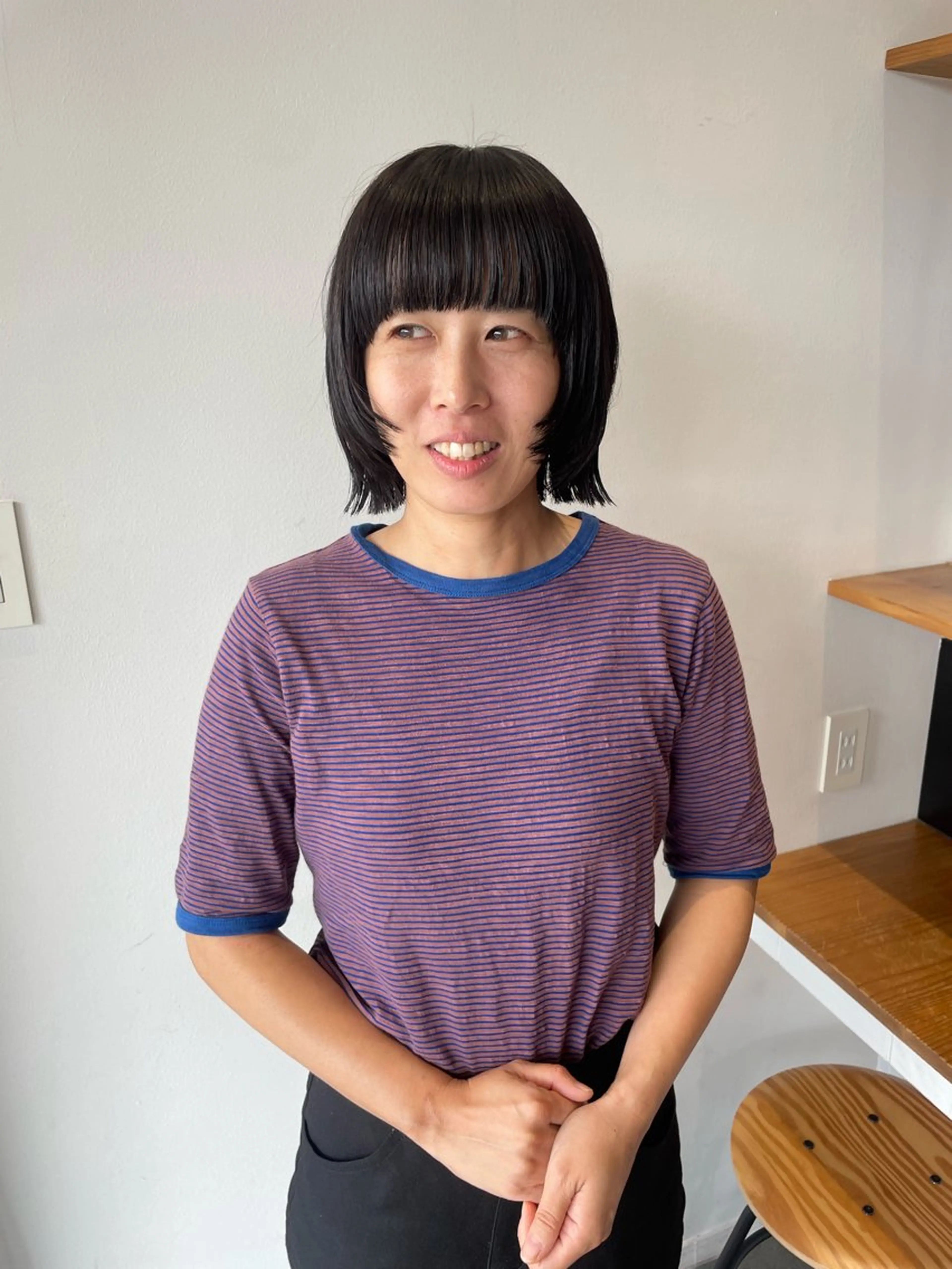 ショート パーマ カット 縮毛矯正 トリートメント 髙橋奈緒子 ⭐︎newi京橋のヘアスタイル