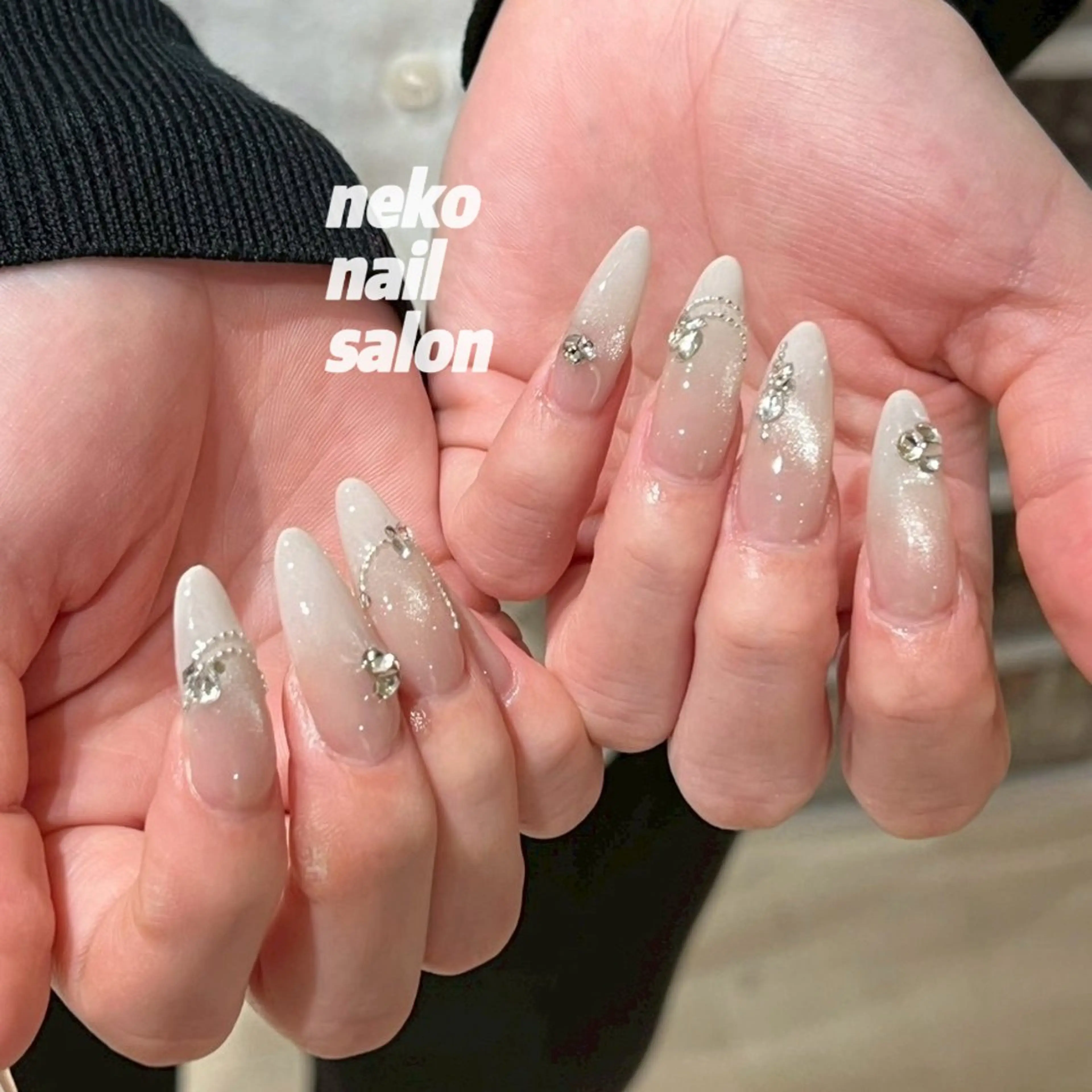 ネイル キラキラネイル マグネットネイル ワンホンネイル ハンドネイル neko nail所属・neko nailのネイルデザイン