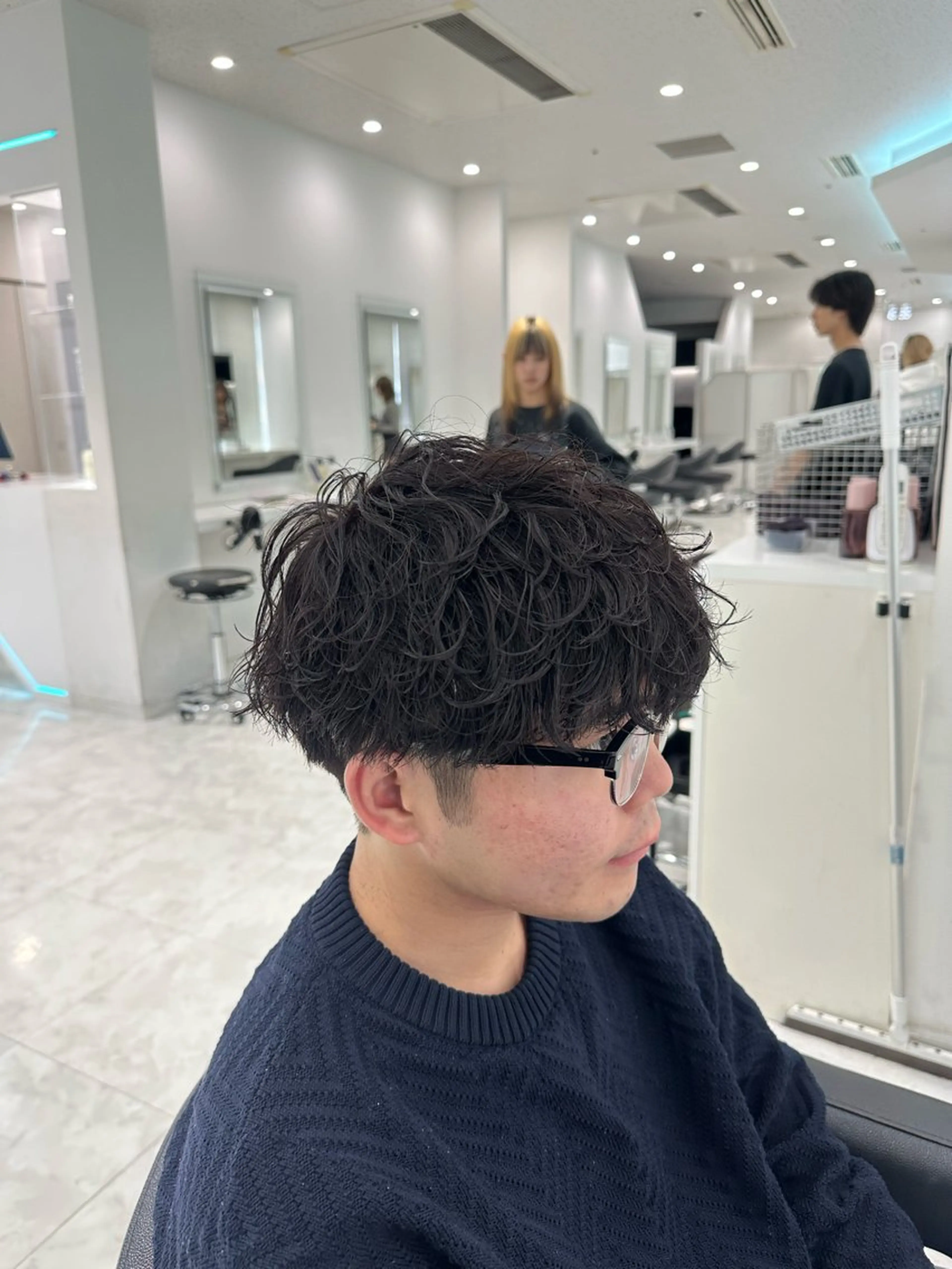 ショート パーマ メンズ カット パーマ 🐺韓国風メンズ特化 あさひ🐺のヘアスタイル