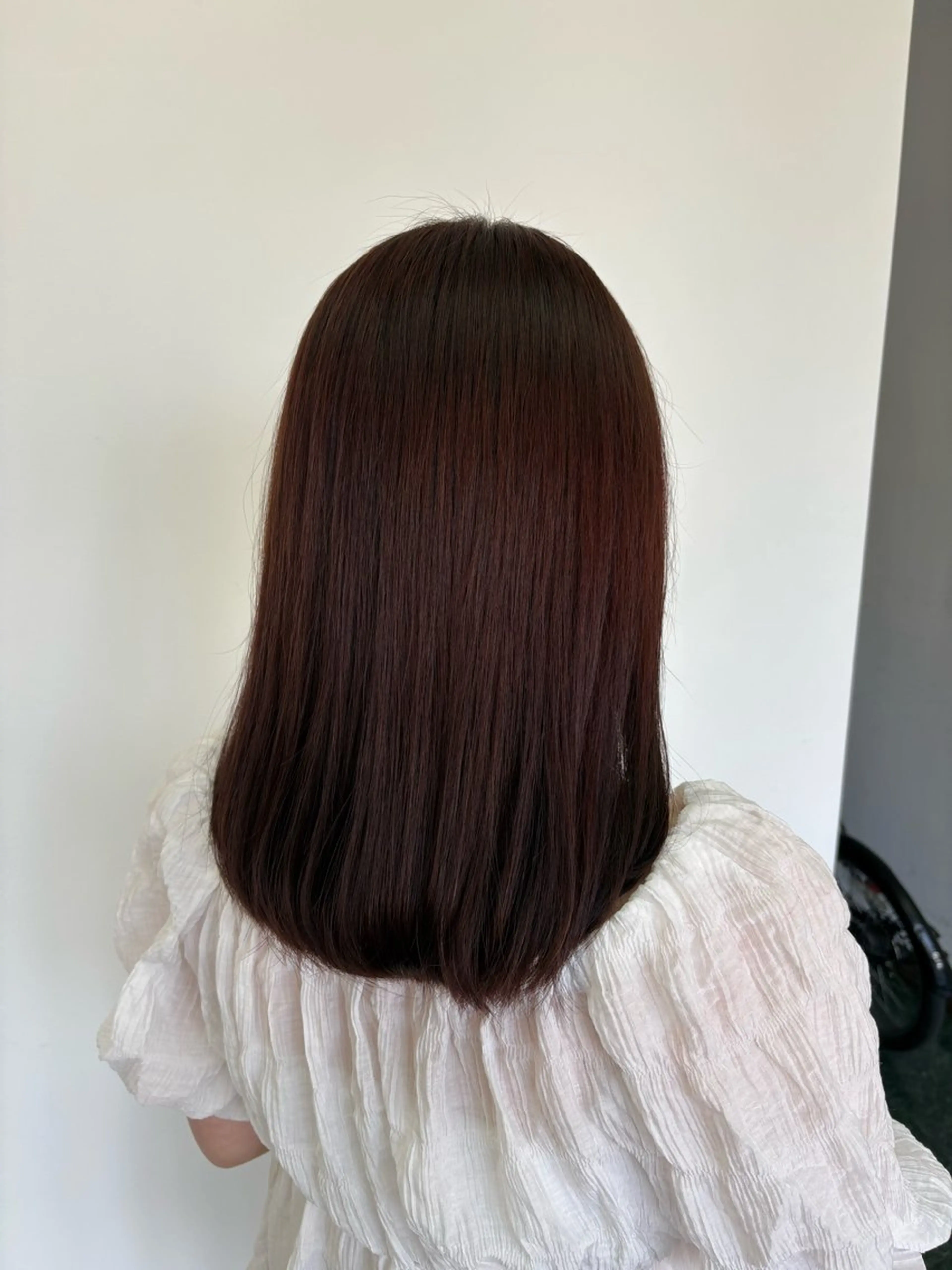 セミロング カラー ブリーチ ブラウンカラー ブリーチなしカラー ピンクカラー ピンクブラウン ヘアカラー saya （サヤ）のヘアスタイル