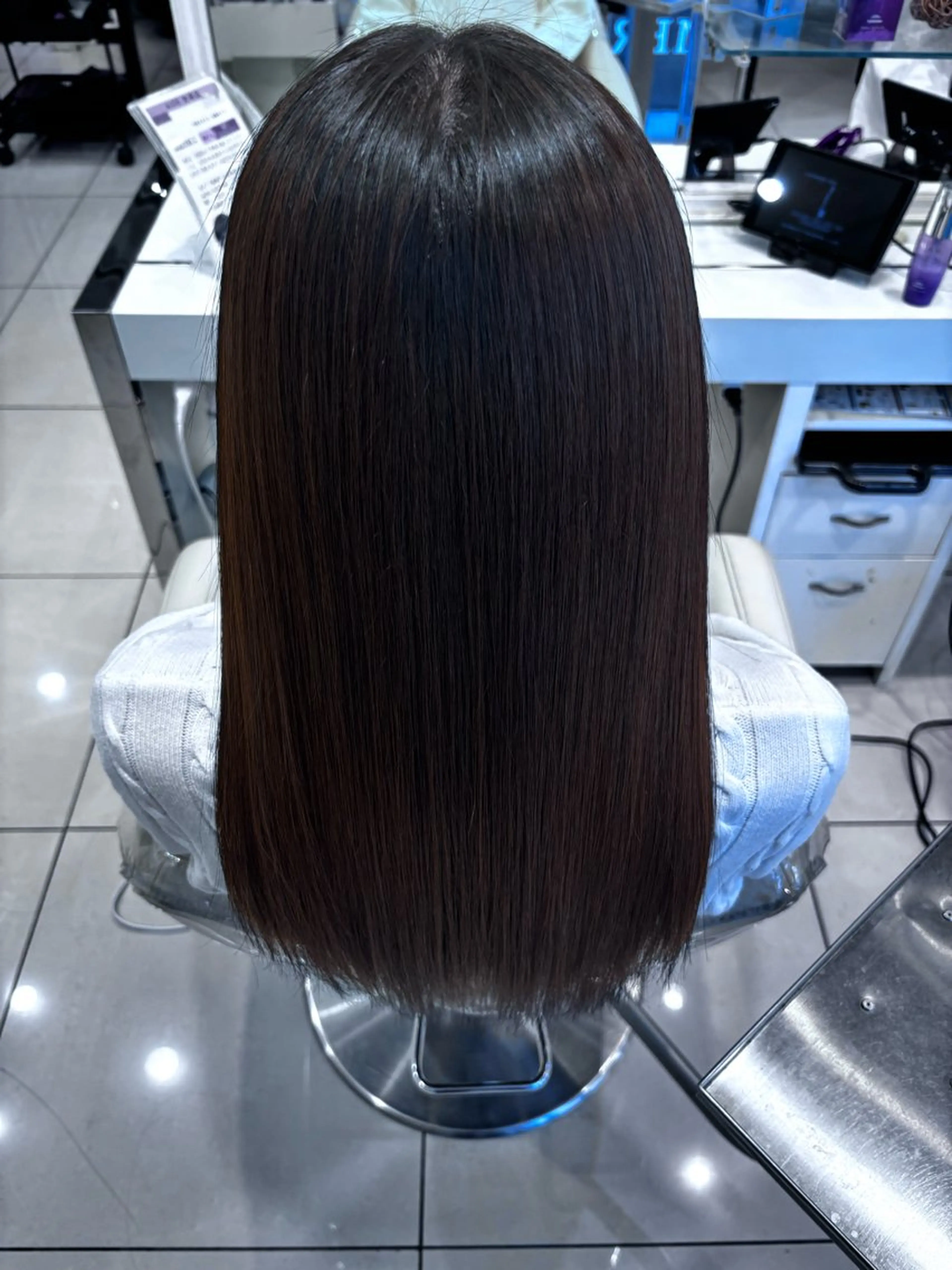 ロング 縮毛矯正 艶髪 /ダメージレス 縮毛矯正 / くうのヘアスタイル