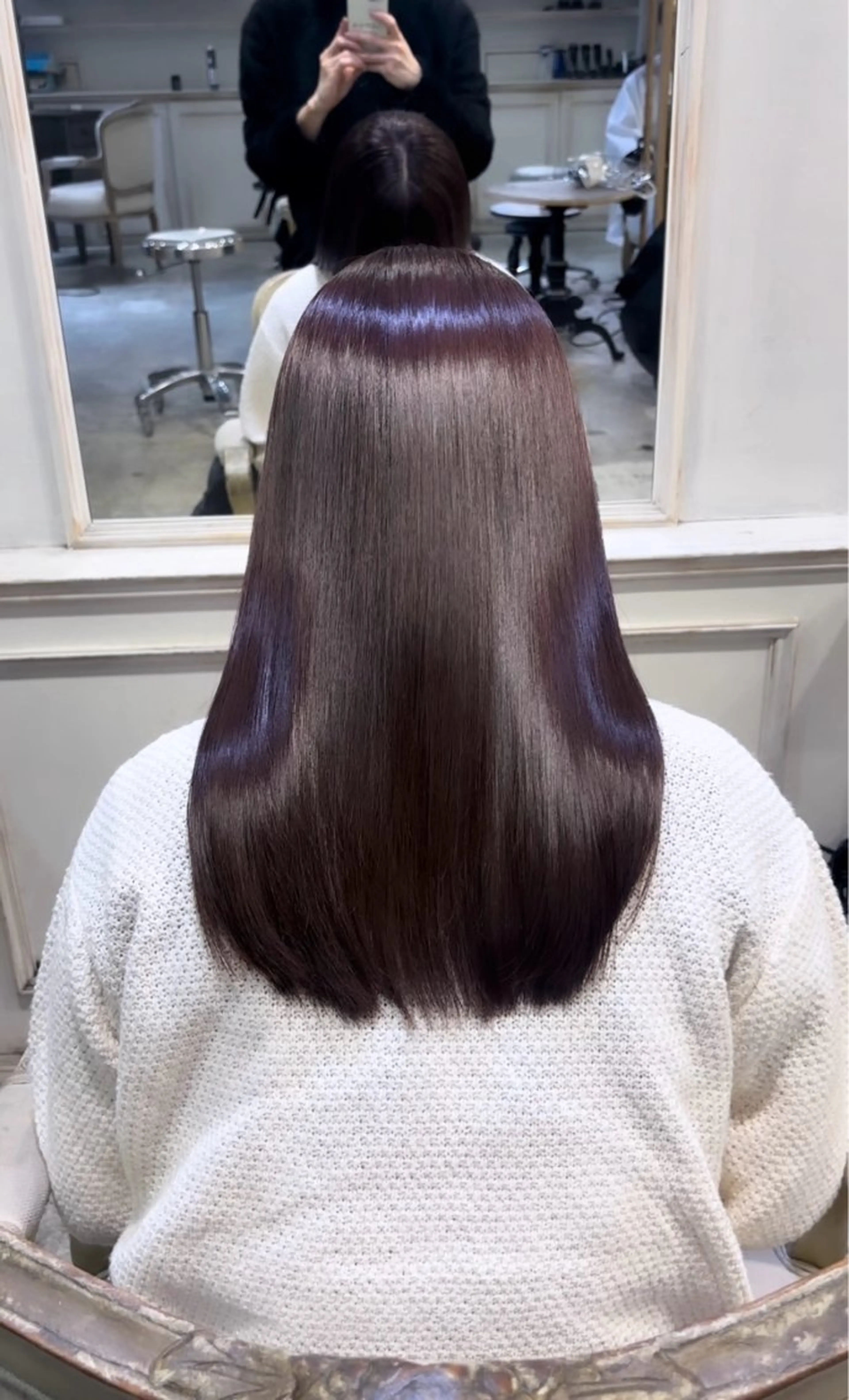 セミロング 美髪矯正 透明感 カラー⭐️ユウキのヘアスタイル