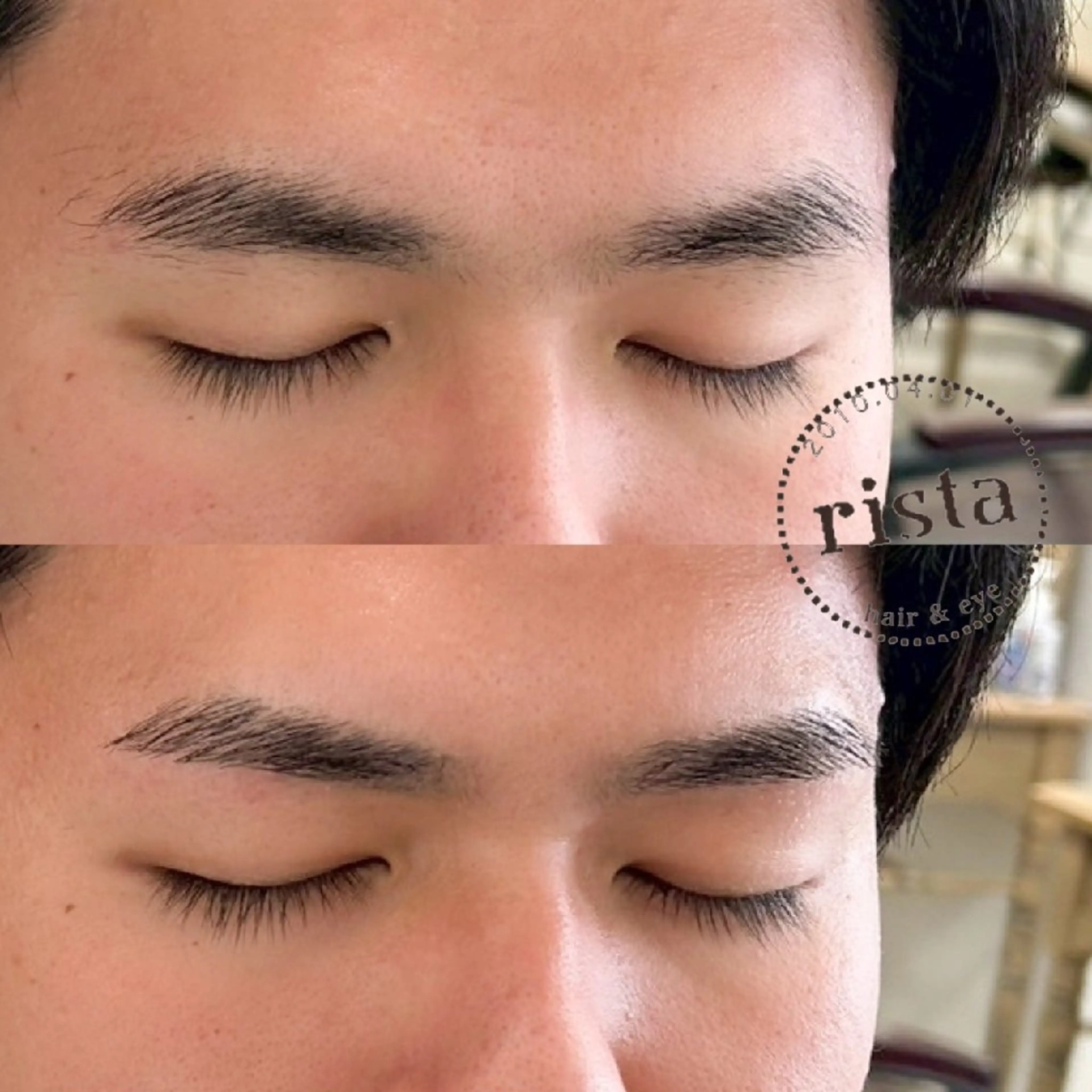 アイブロウ 眉毛ワックス脱毛 ユウナ/眉ワックス /メンズカットモデルのヘアスタイル