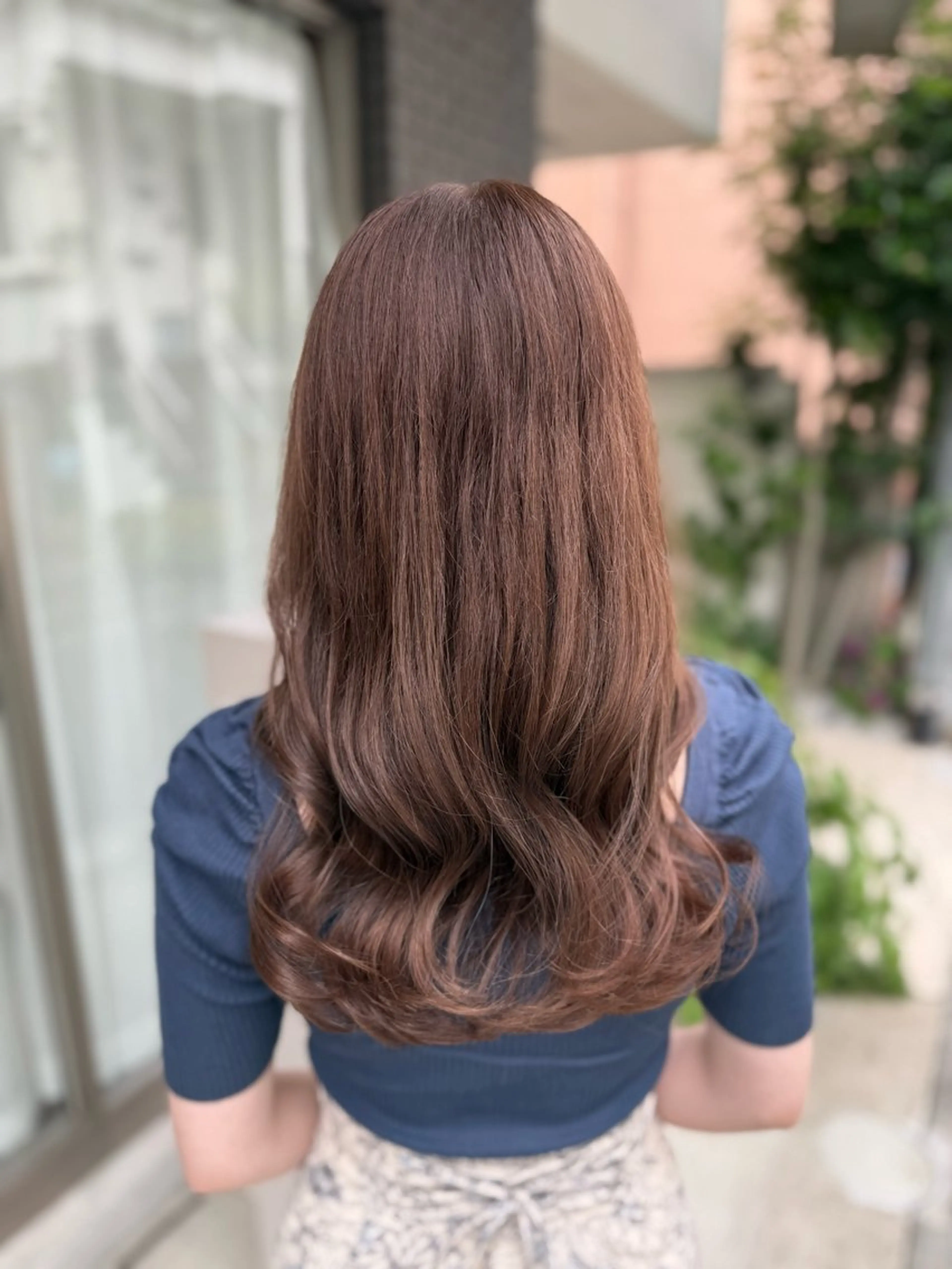 ロング カラー ベージュカラー カット ヘアカラー トリートメント グレージュ/レイヤー /韓国ヘア/RISAのヘアスタイル