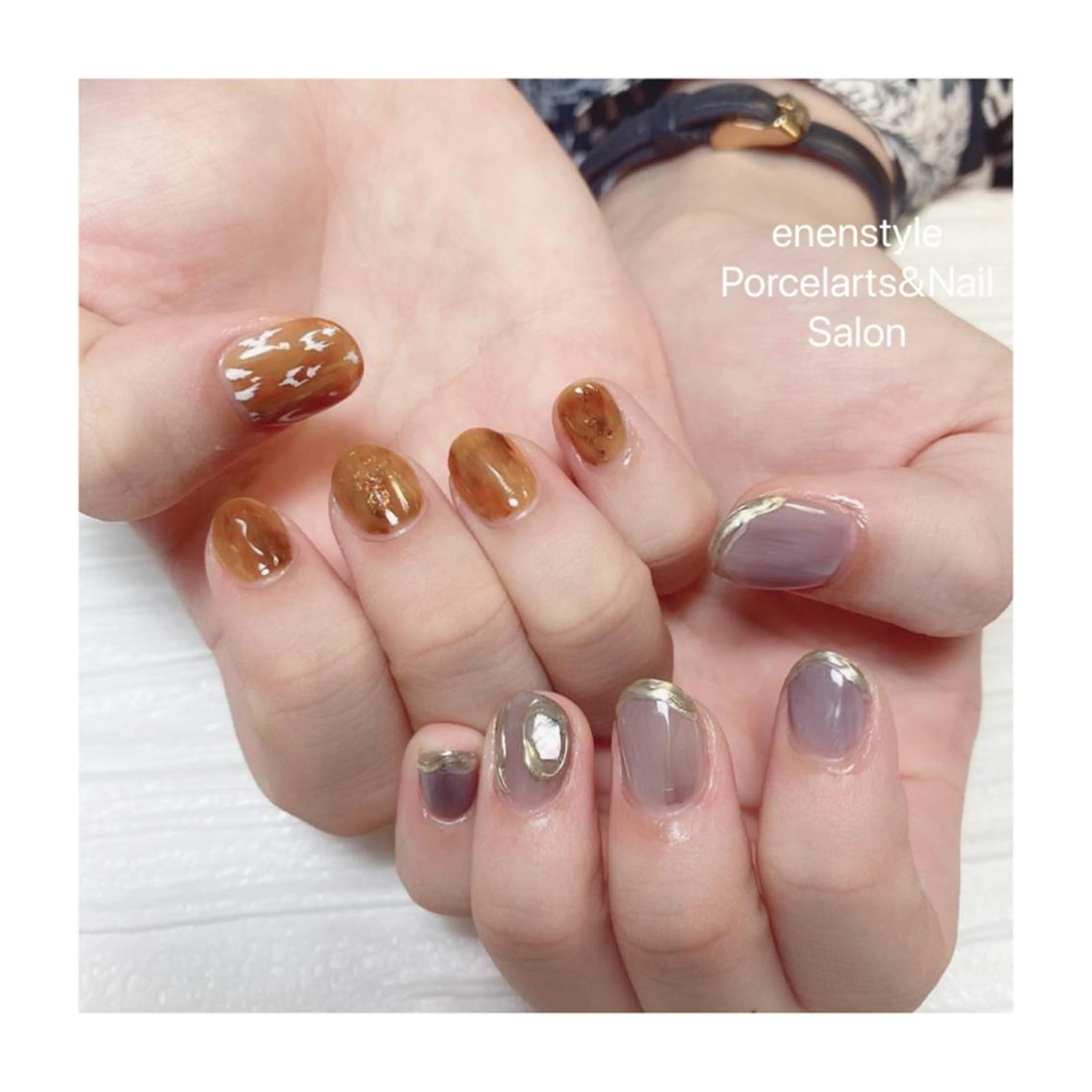 ショート ネイル ハンドネイル 👑enen style👑のネイルデザイン