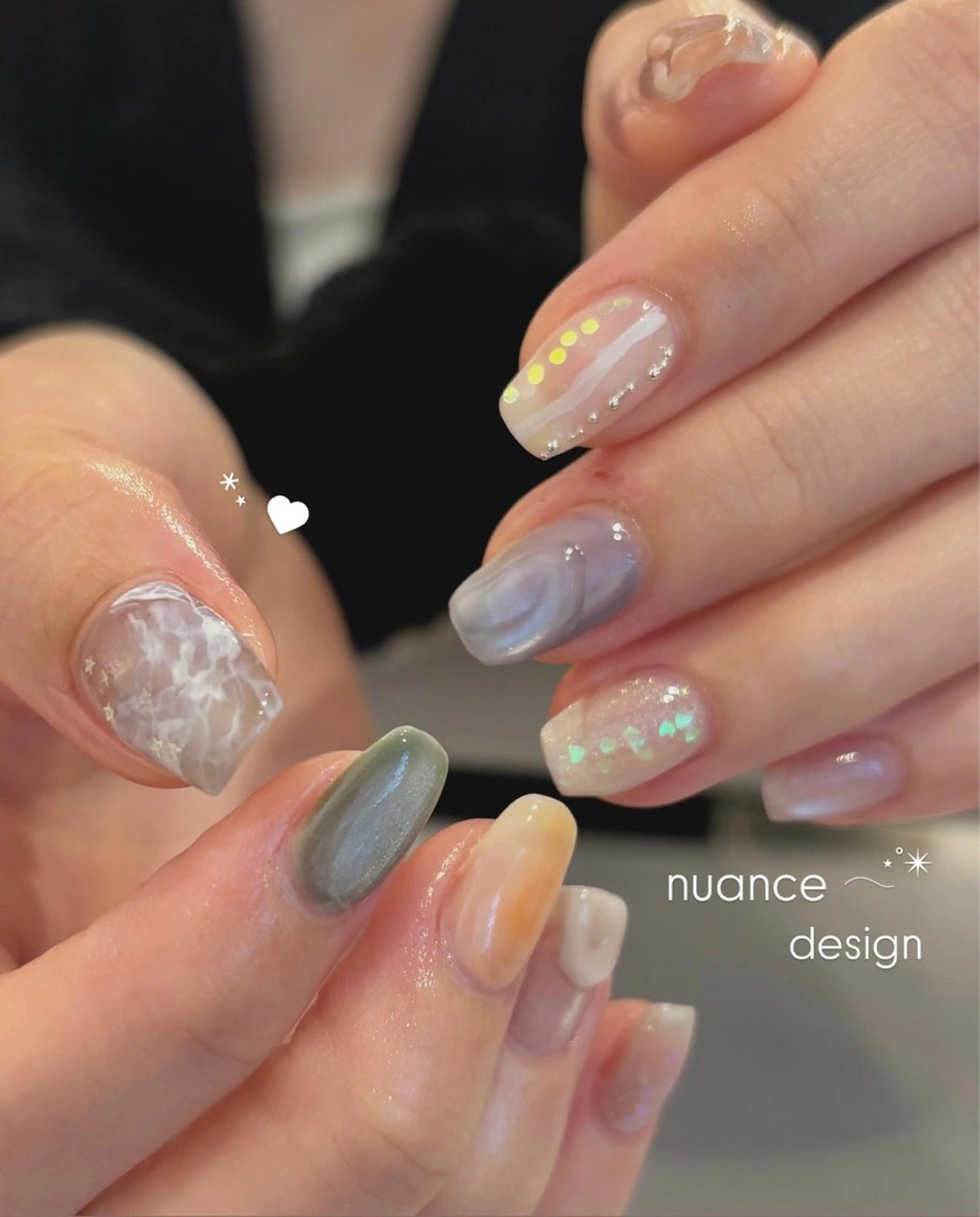 ネイル アートネイル ニュアンスネイル 春ネイル ハンドネイル enurk店 🍋 M I K U  *のその他イメージ